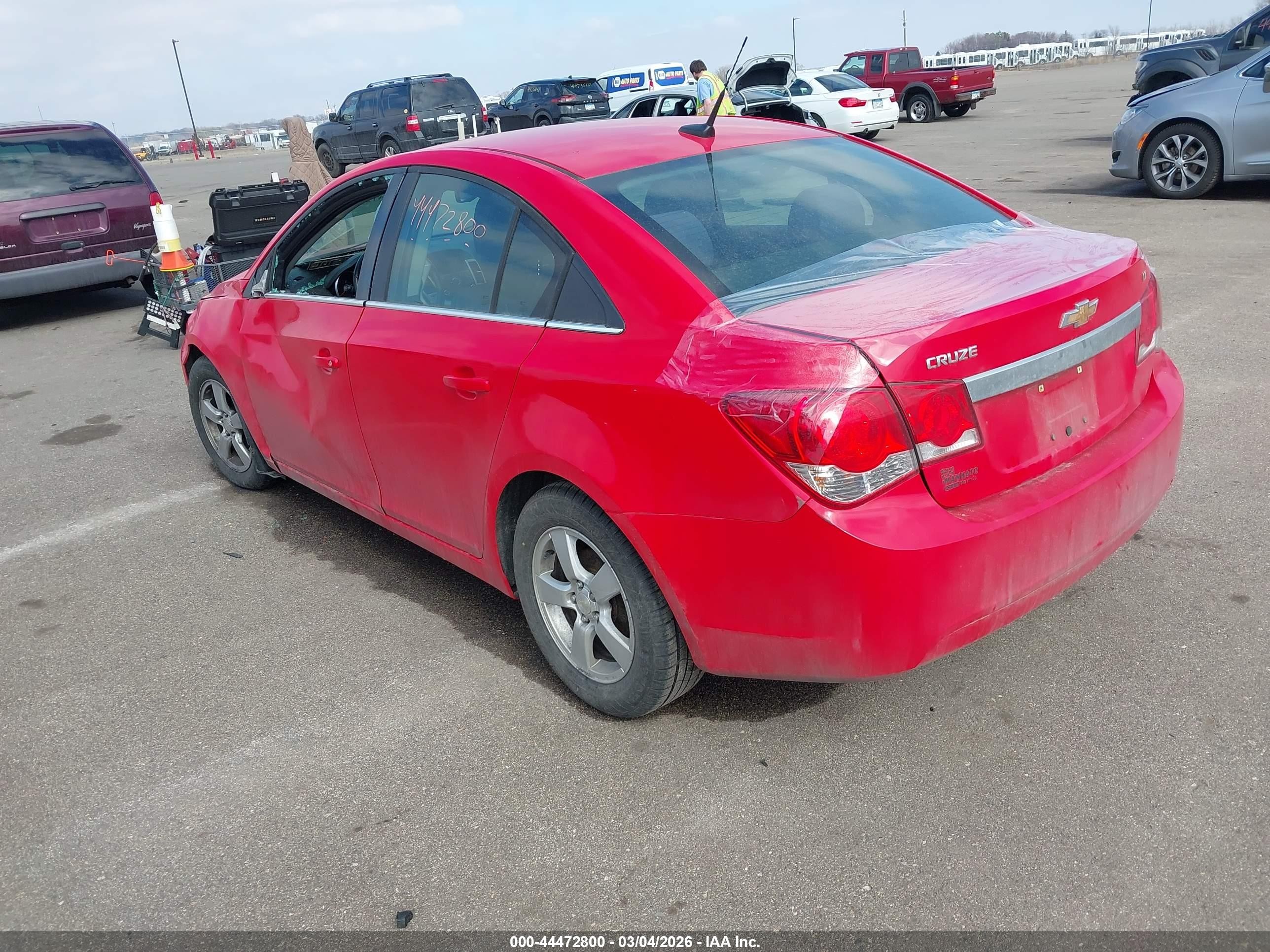 2014 Chevrolet Cruze 1lt Auto Red vin: 1G1PC5SBXE7361227