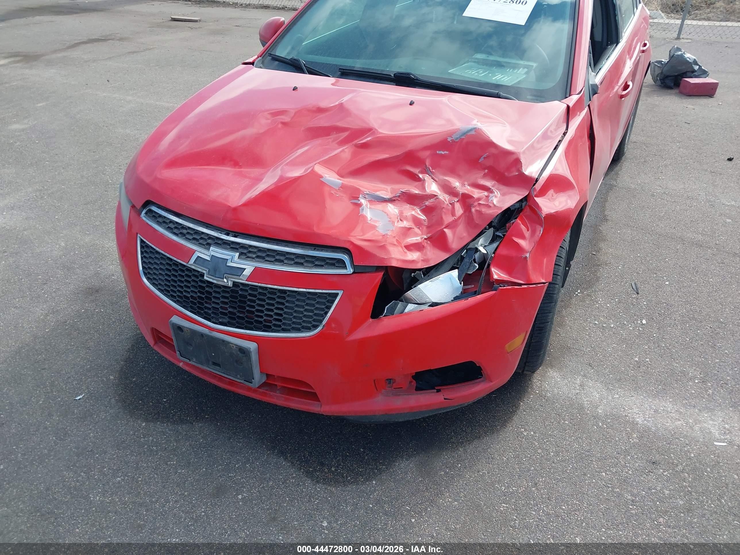2014 Chevrolet Cruze 1lt Auto Red vin: 1G1PC5SBXE7361227