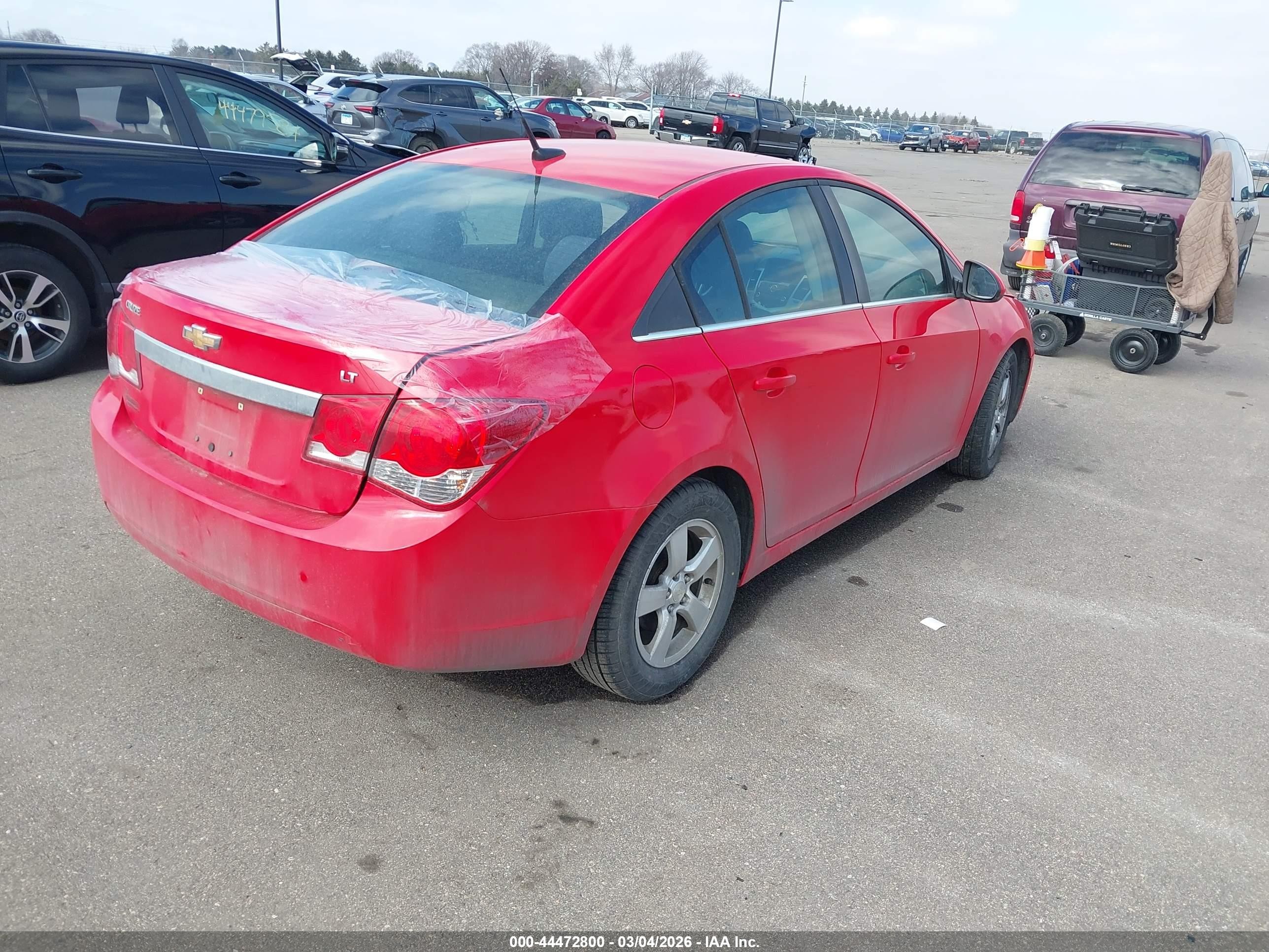 2014 Chevrolet Cruze 1lt Auto Red vin: 1G1PC5SBXE7361227