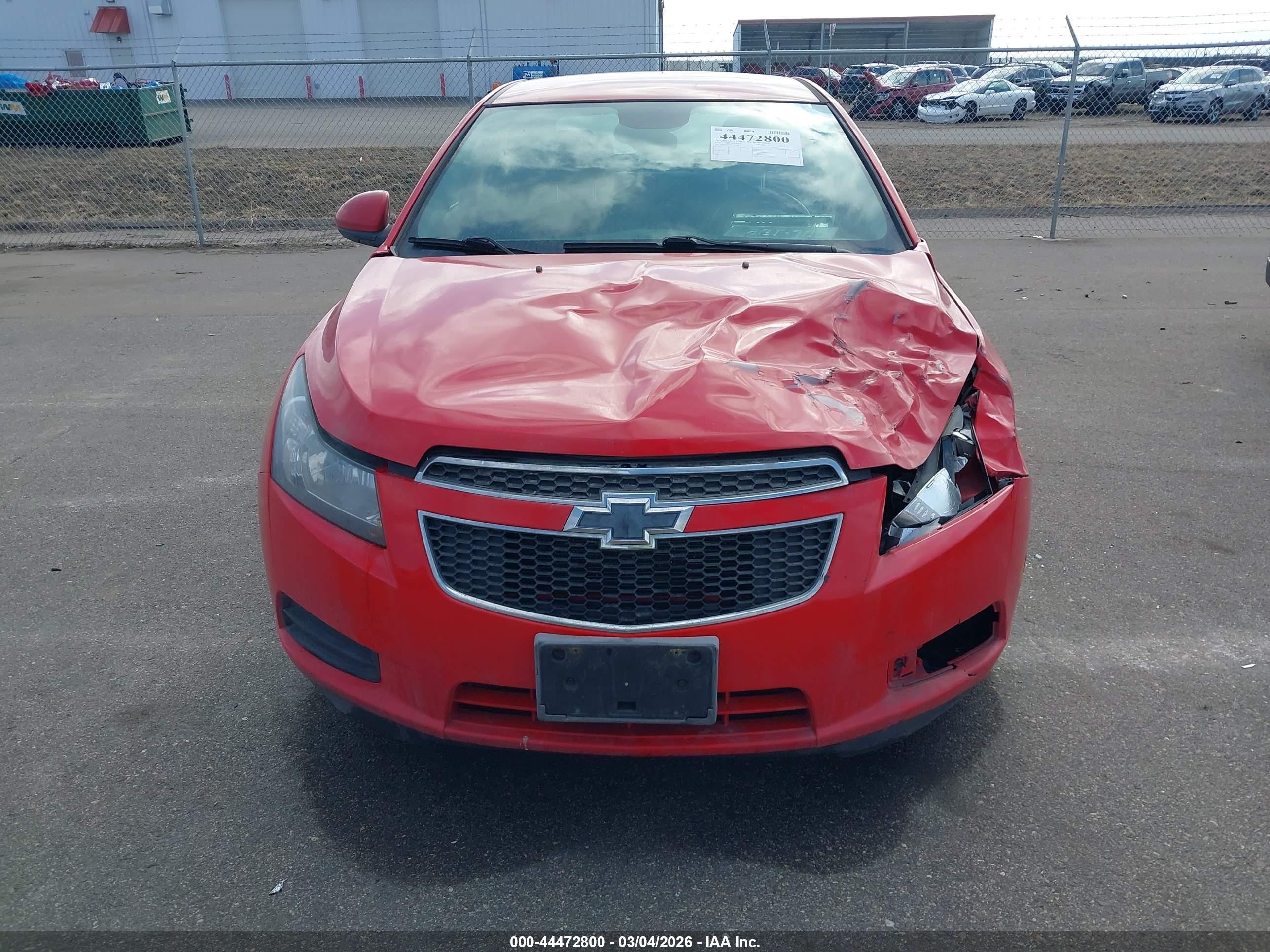 2014 Chevrolet Cruze 1lt Auto Red vin: 1G1PC5SBXE7361227
