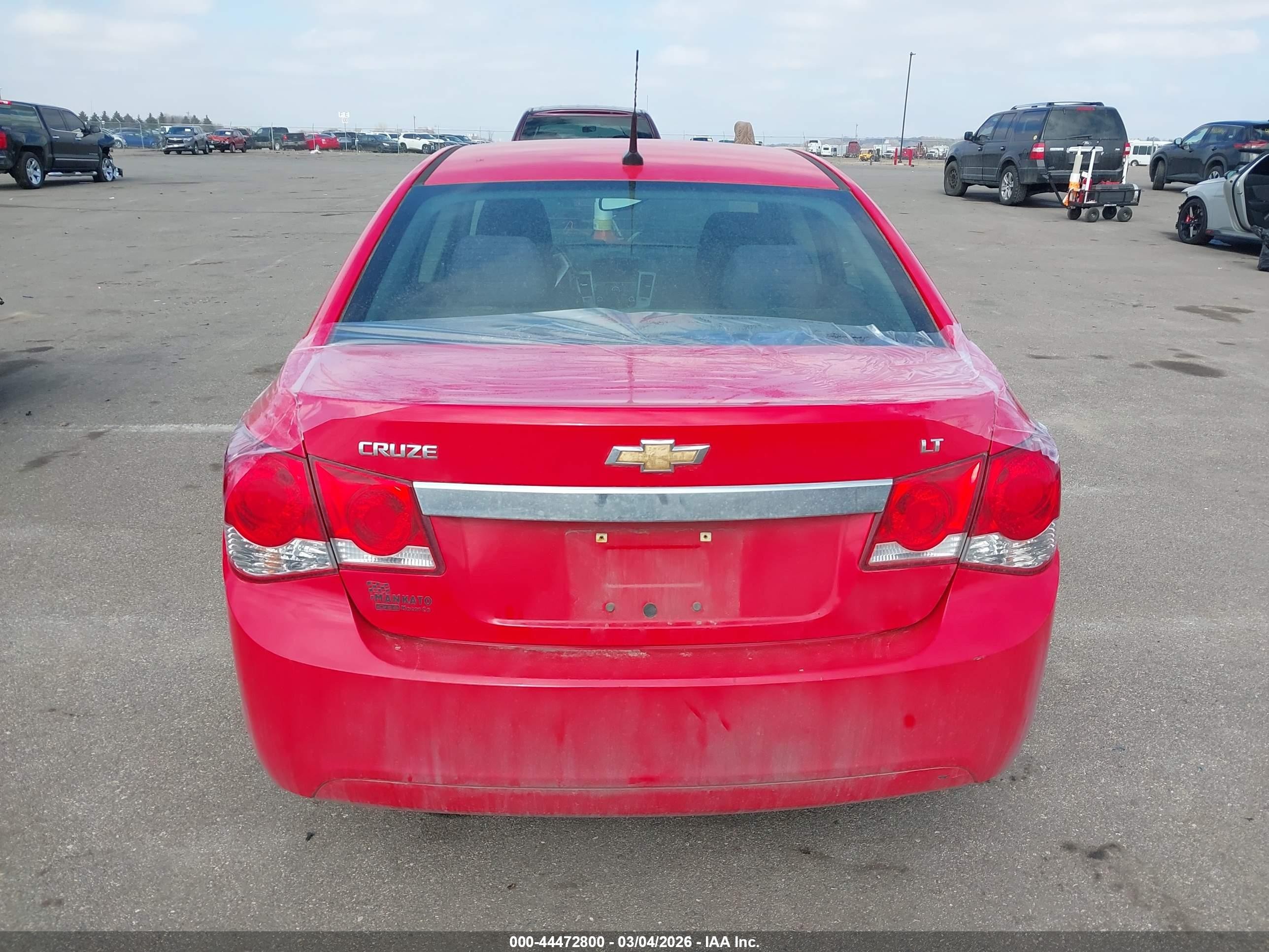 2014 Chevrolet Cruze 1lt Auto Red vin: 1G1PC5SBXE7361227