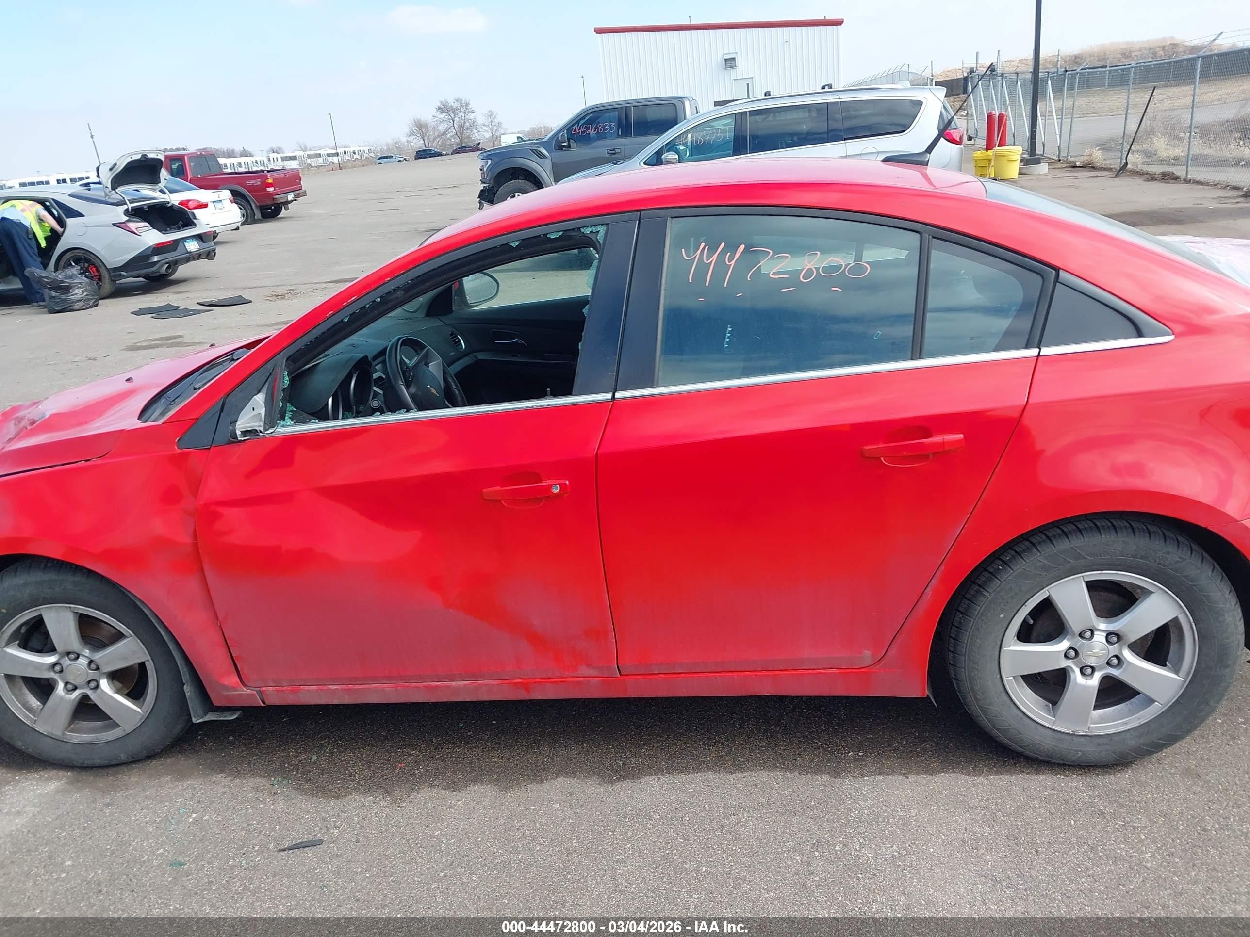 2014 Chevrolet Cruze 1lt Auto Red vin: 1G1PC5SBXE7361227