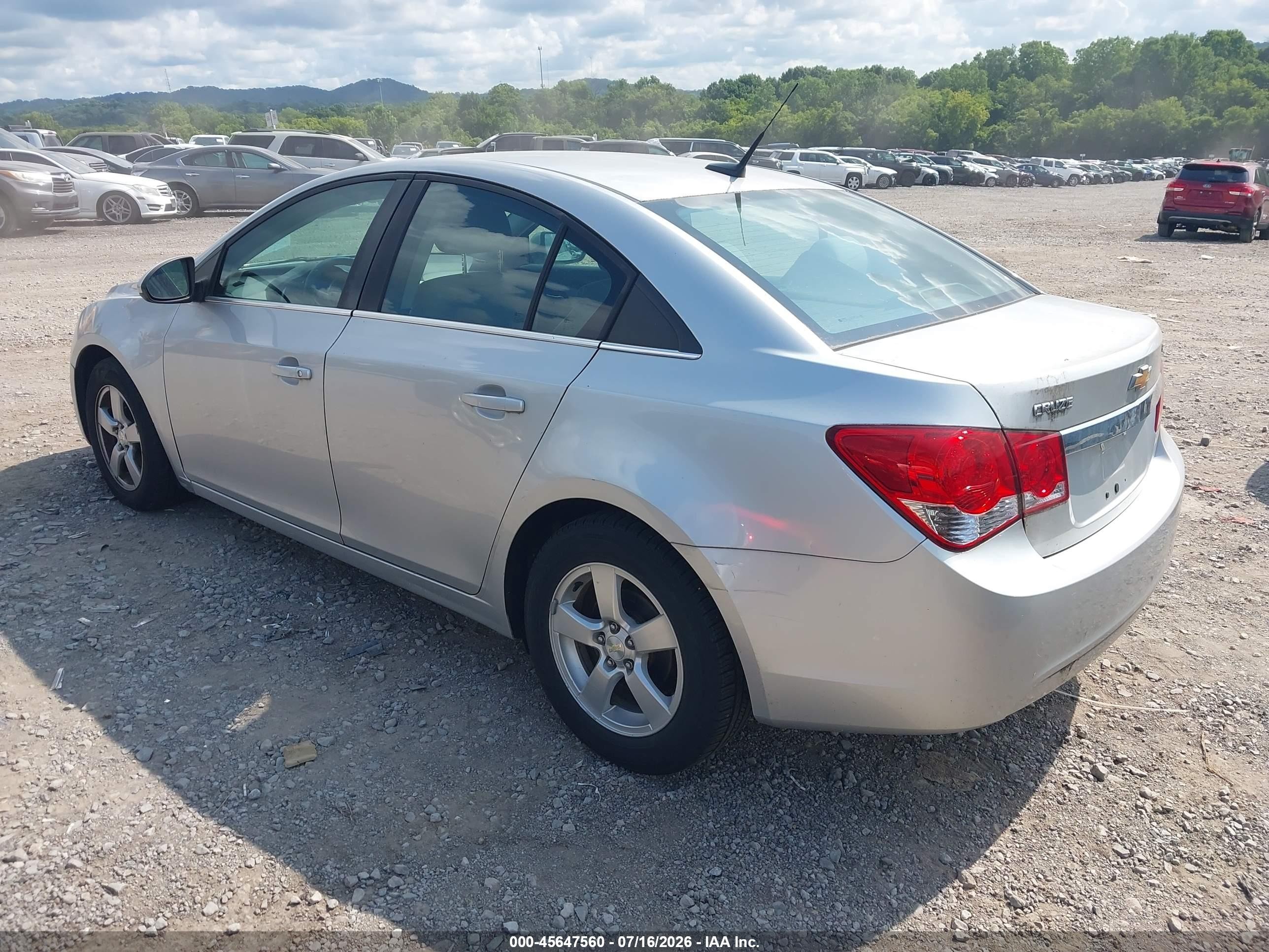 2014 Chevrolet Cruze 1lt Auto Silver vin: 1G1PC5SBXE7400348