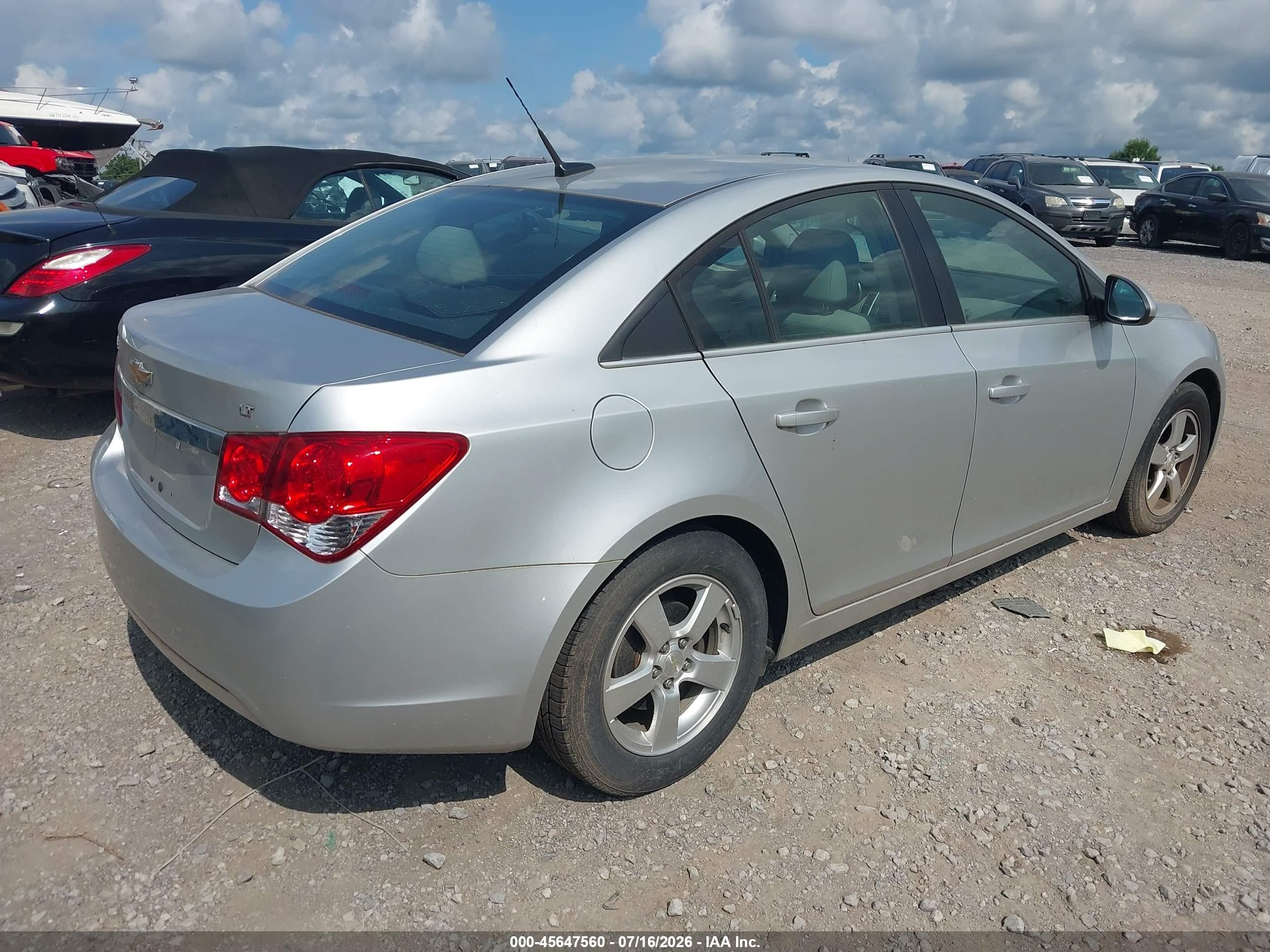 2014 Chevrolet Cruze 1lt Auto Silver vin: 1G1PC5SBXE7400348