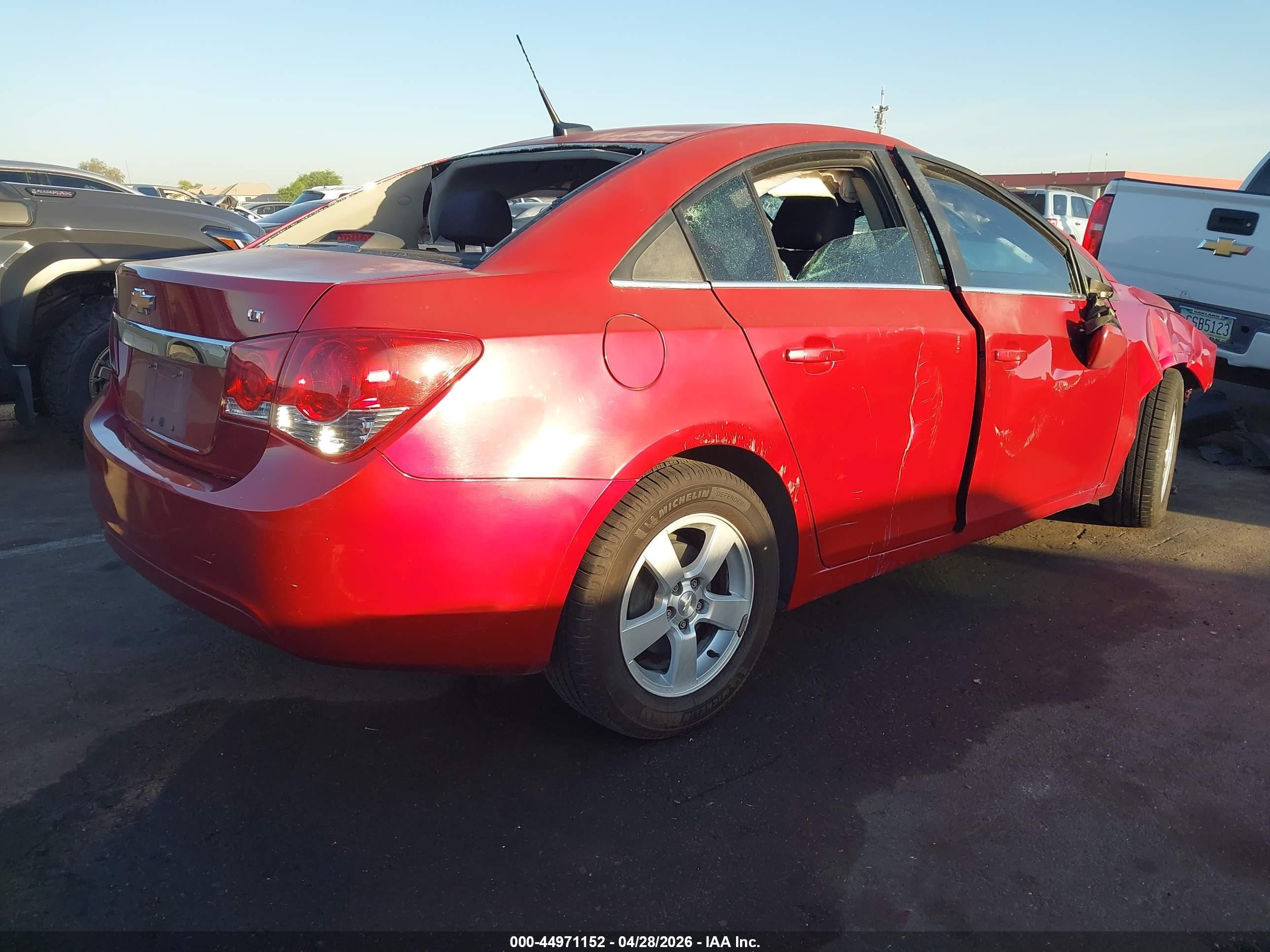 2014 Chevrolet Cruze 1lt Auto Red vin: 1G1PC5SBXE7418445
