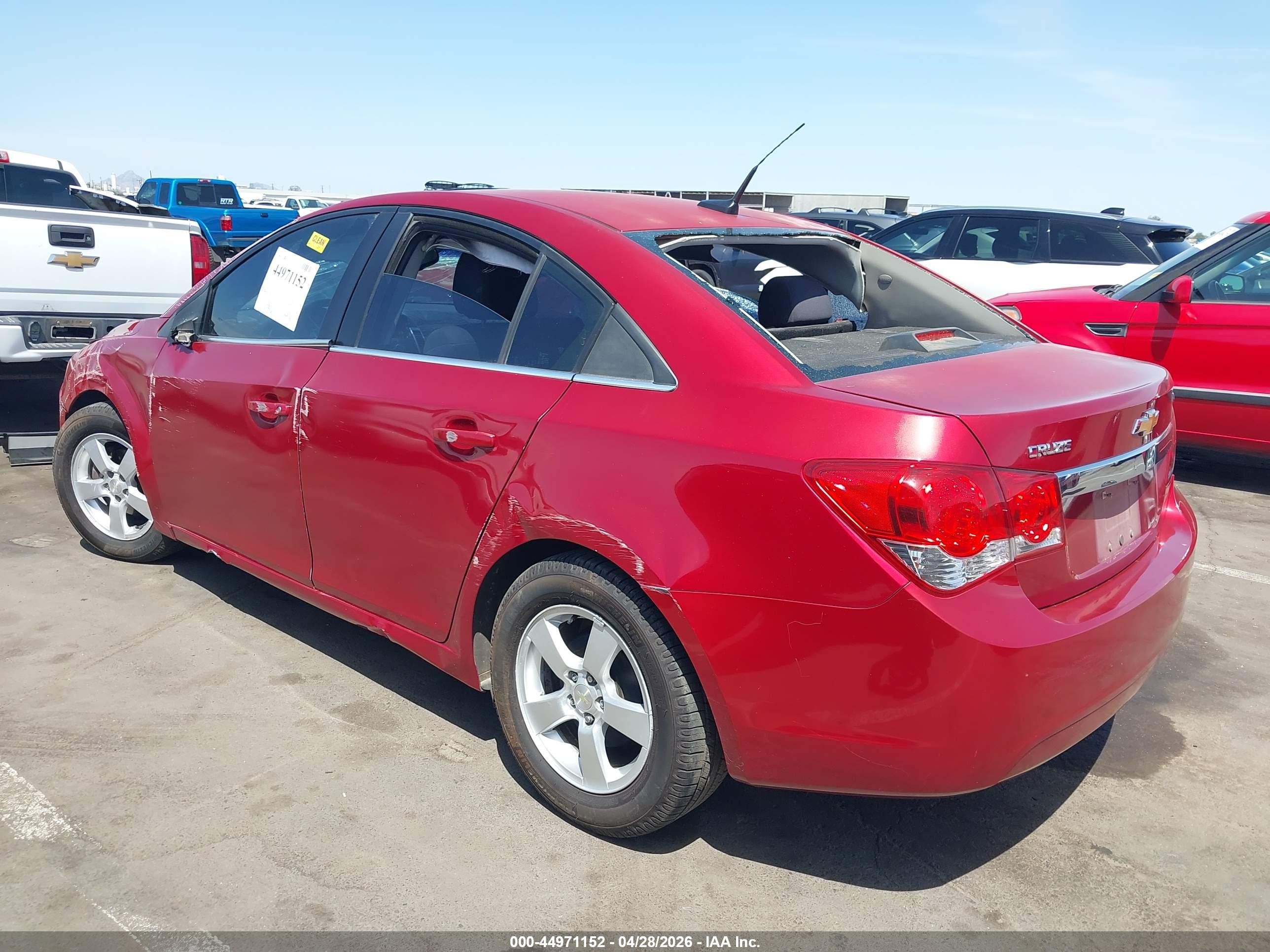 2014 Chevrolet Cruze 1lt Auto Red vin: 1G1PC5SBXE7418445