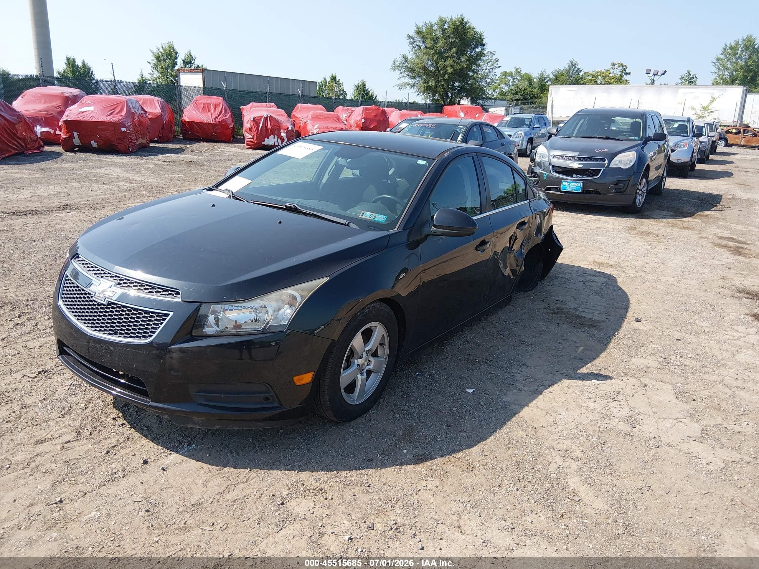 2014 Chevrolet Cruze 1lt Auto Black vin: 1G1PC5SBXE7421796