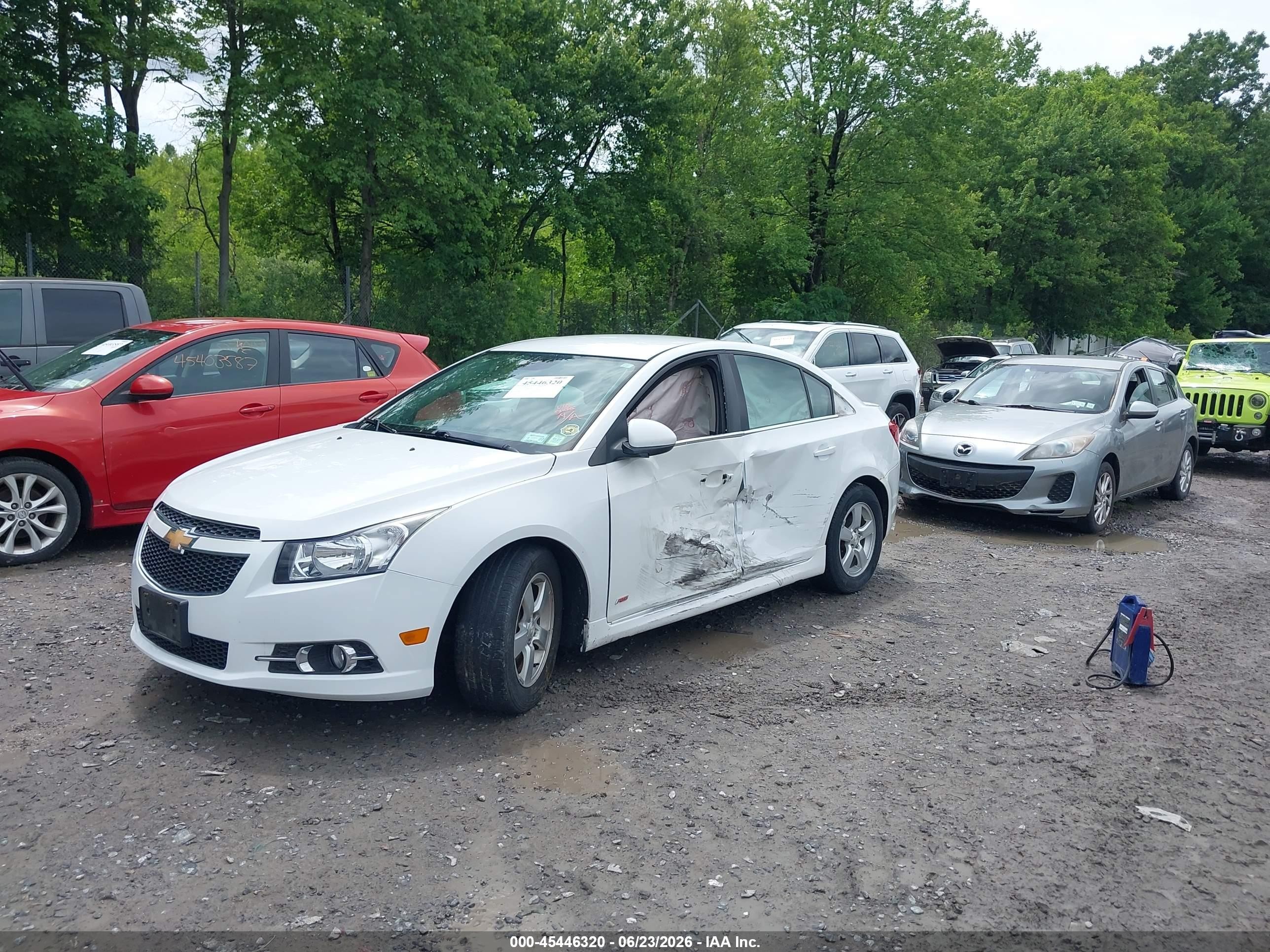 2014 Chevrolet Cruze 1lt Auto White vin: 1G1PC5SBXE7429879