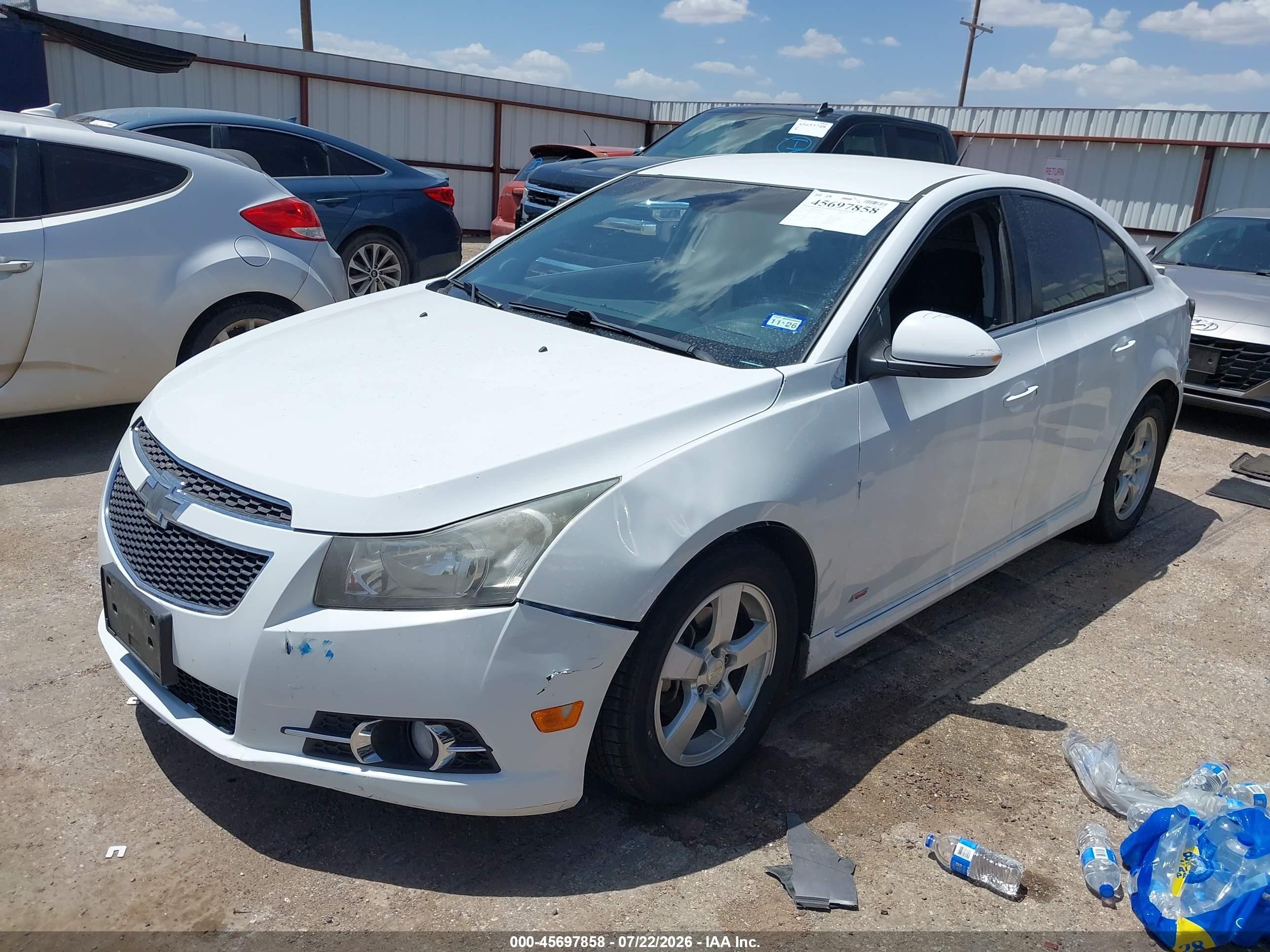 2014 Chevrolet Cruze 1lt Auto White vin: 1G1PC5SBXE7453003