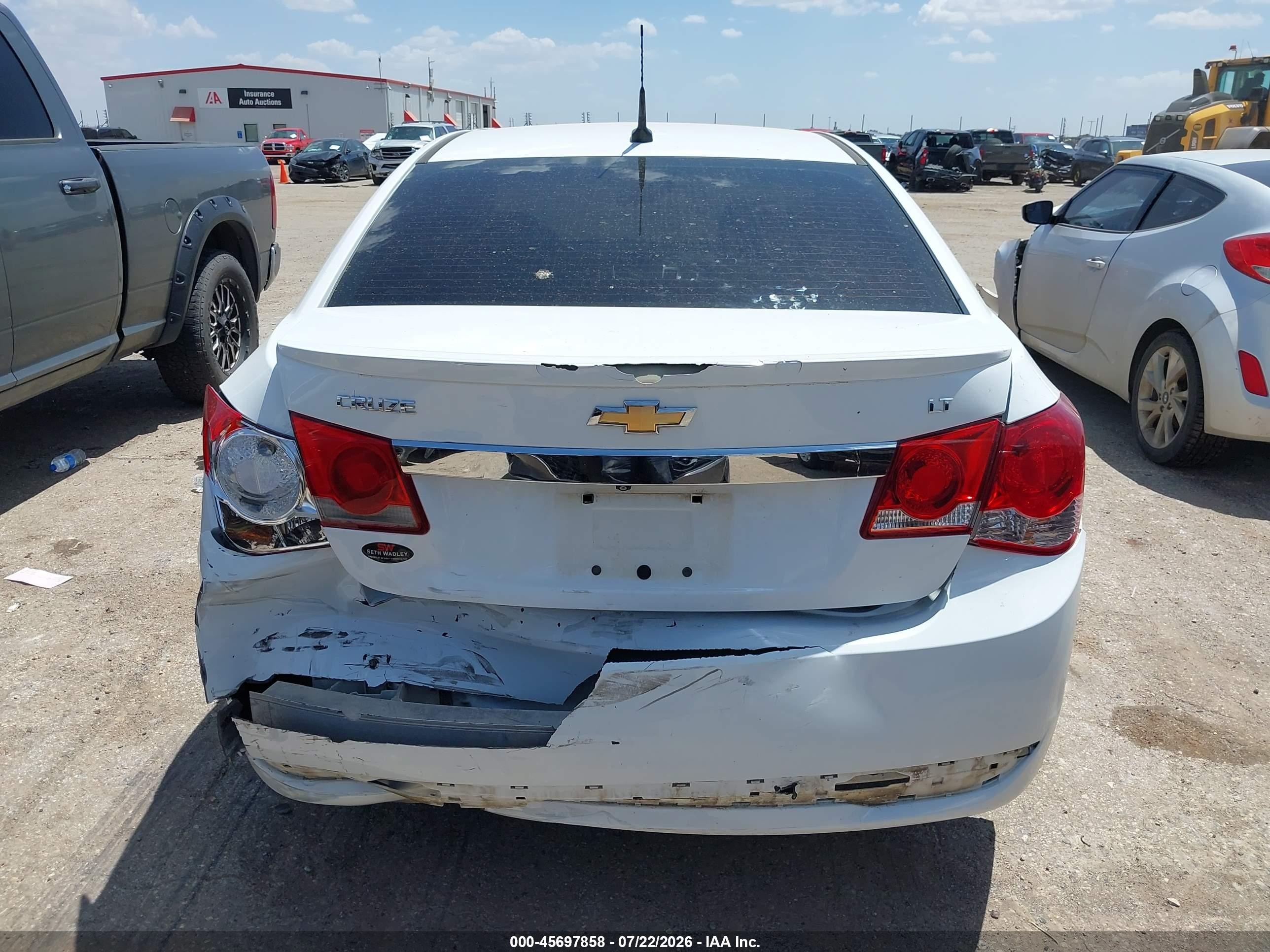 2014 Chevrolet Cruze 1lt Auto White vin: 1G1PC5SBXE7453003