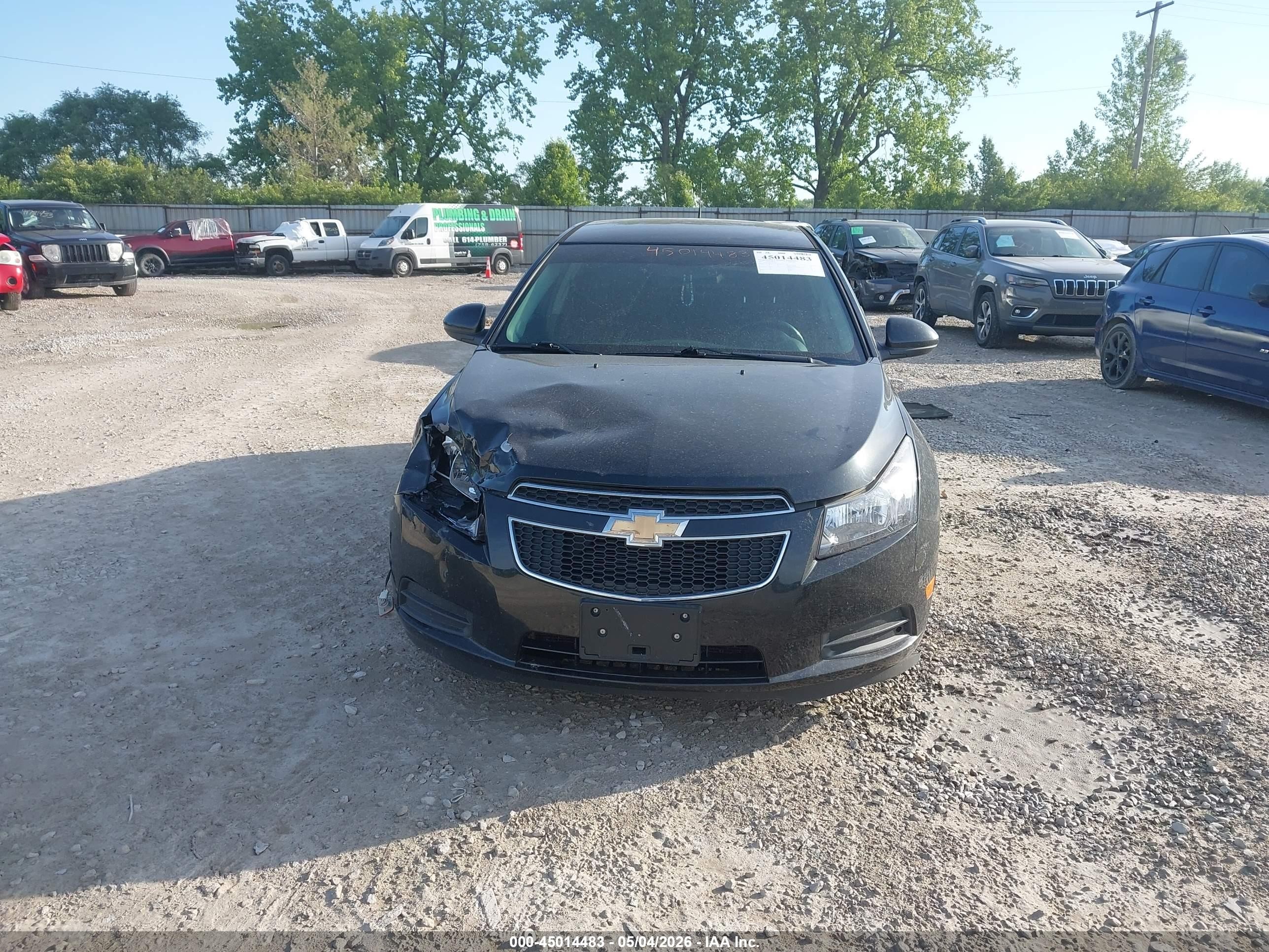 2014 Chevrolet Cruze 1lt Auto Black vin: 1G1PC5SBXE7475499