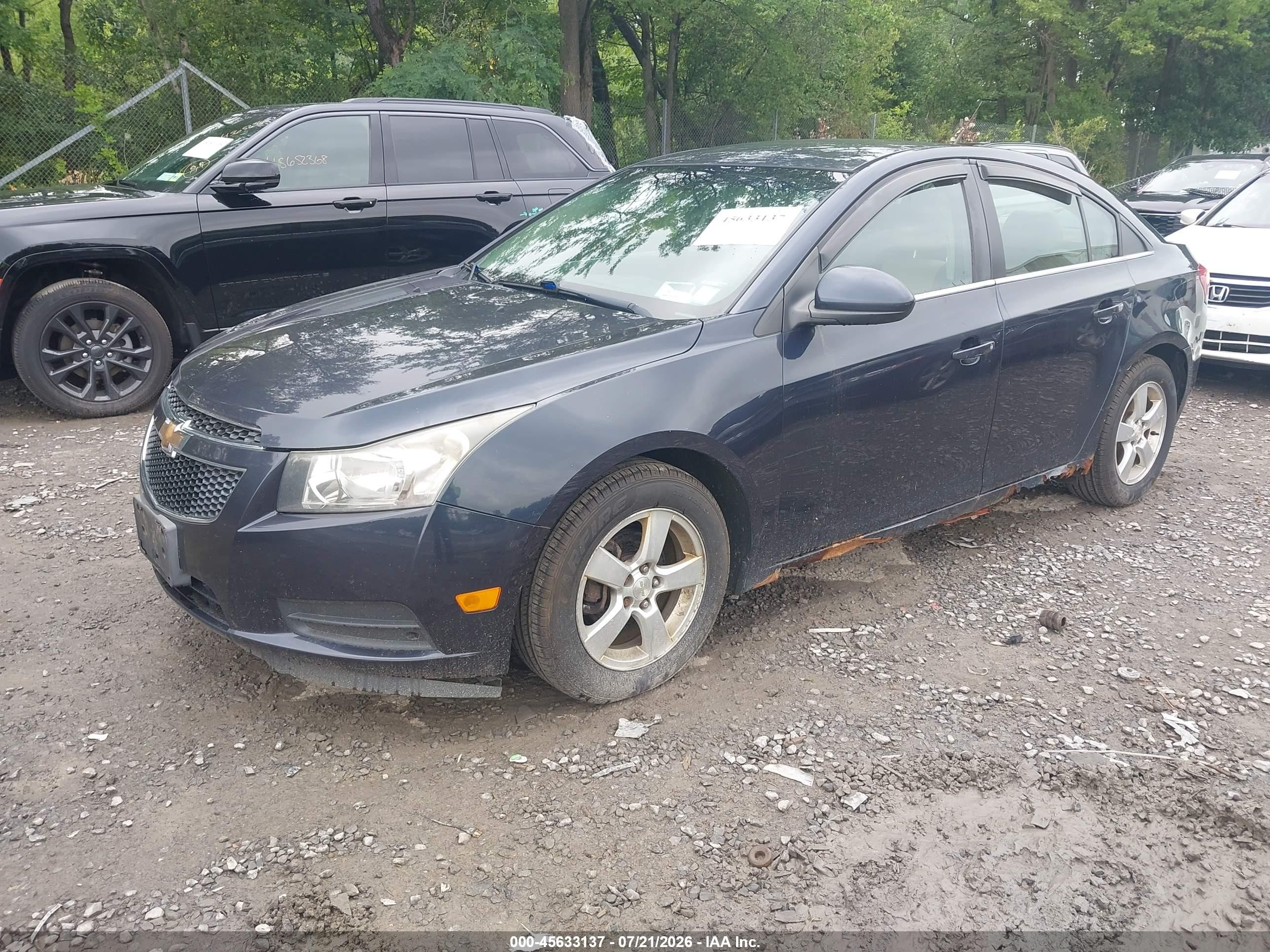 2014 Chevrolet Cruze 1lt Auto Blue vin: 1G1PC5SBXE7479083