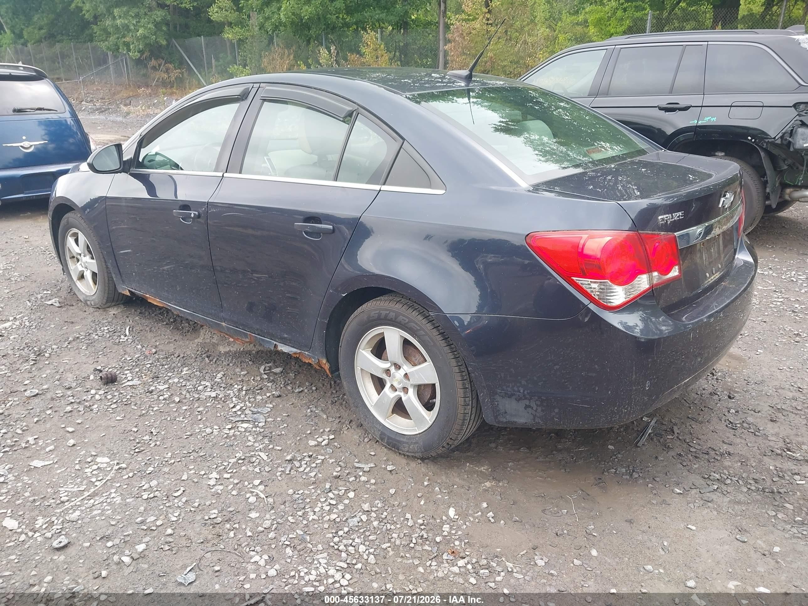 2014 Chevrolet Cruze 1lt Auto Blue vin: 1G1PC5SBXE7479083
