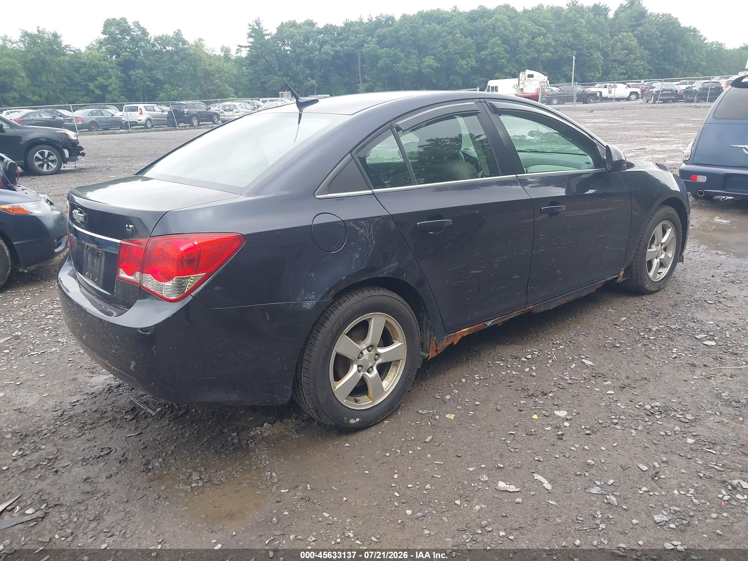 2014 Chevrolet Cruze 1lt Auto Blue vin: 1G1PC5SBXE7479083