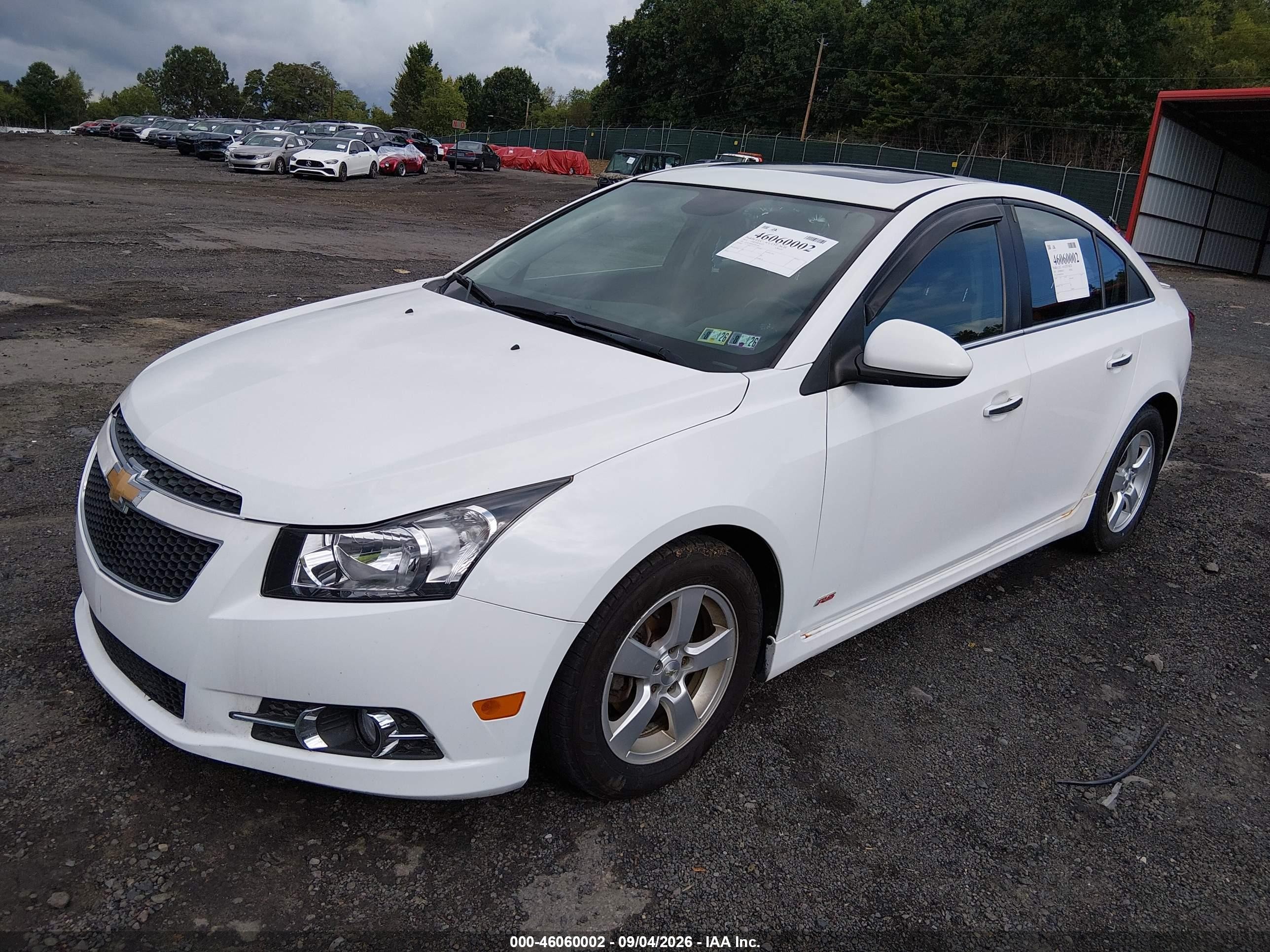 2014 Chevrolet Cruze 1lt Auto White vin: 1G1PC5SBXE7483246