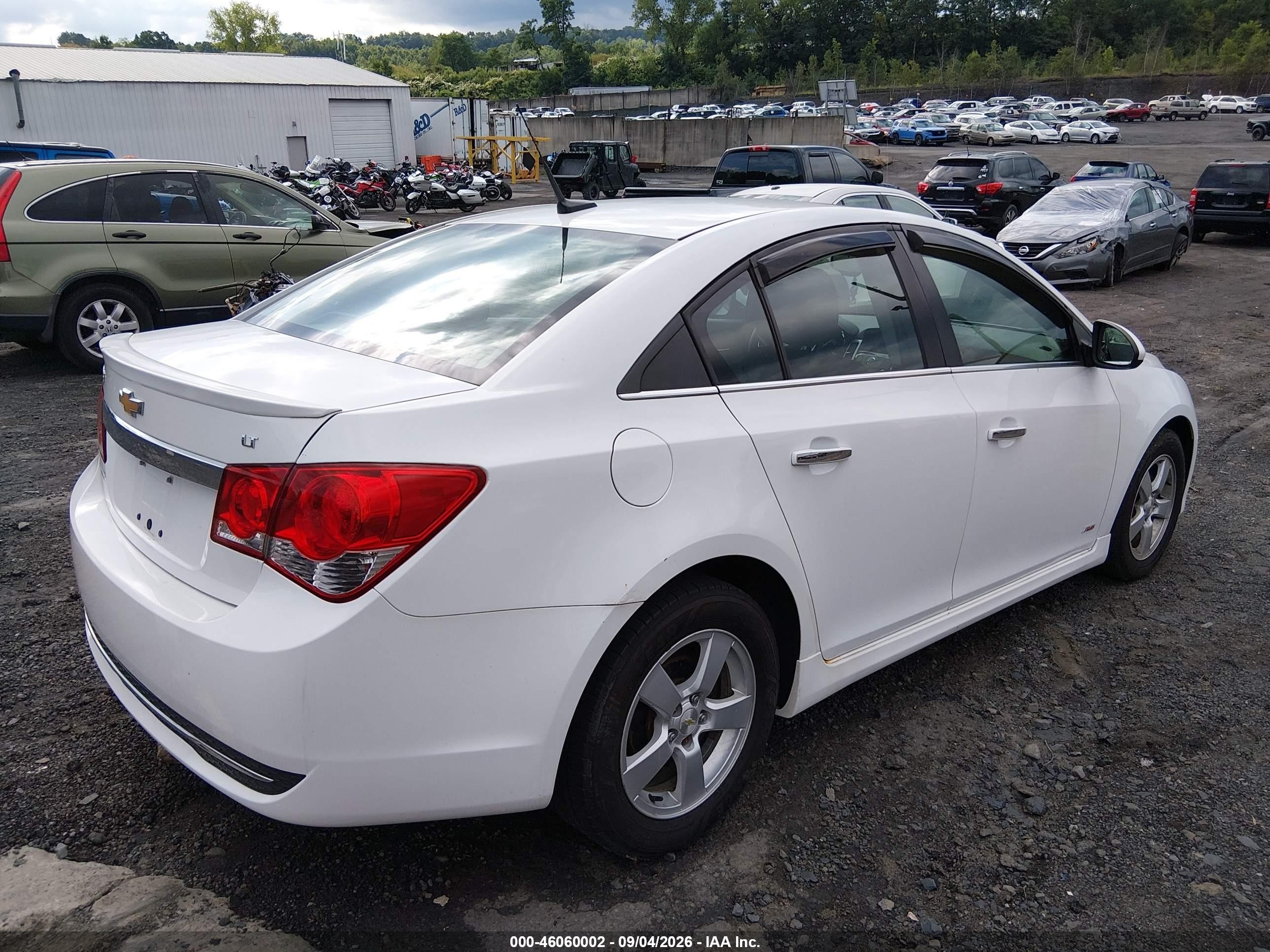 2014 Chevrolet Cruze 1lt Auto White vin: 1G1PC5SBXE7483246