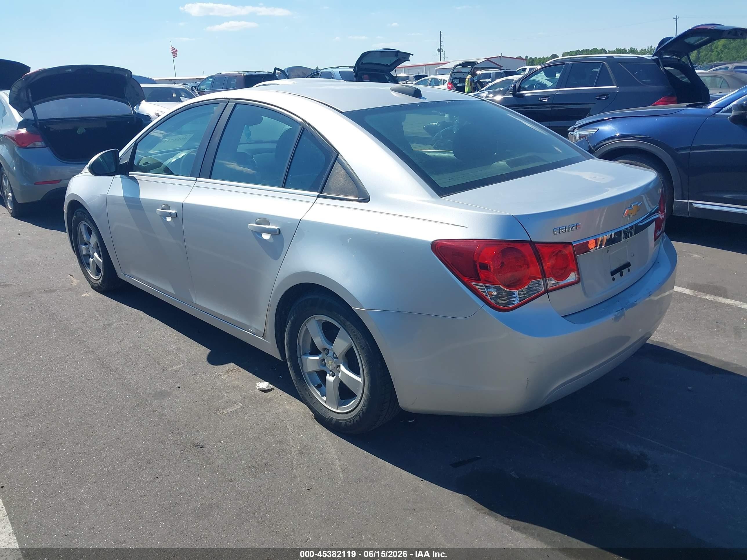 2015 Chevrolet Cruze 1lt Auto Silver vin: 1G1PC5SBXF7109012