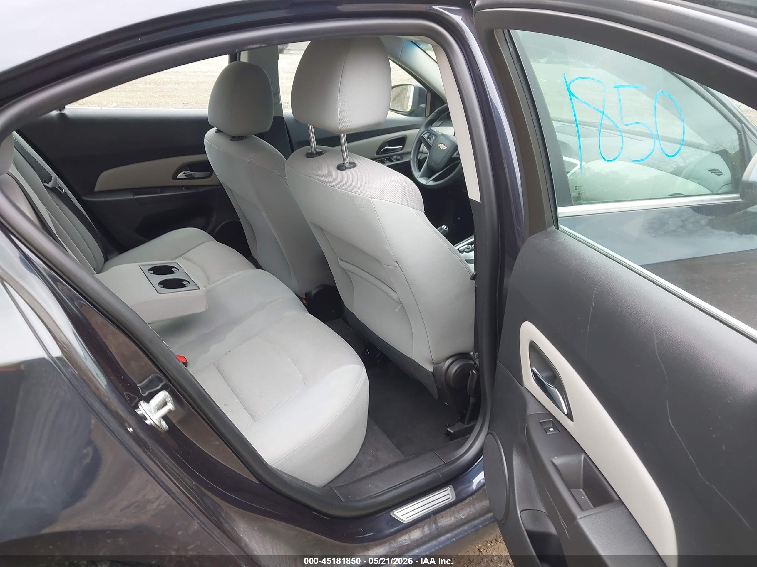 2015 Chevrolet Cruze 1lt Auto Dark Blue vin: 1G1PC5SBXF7109883