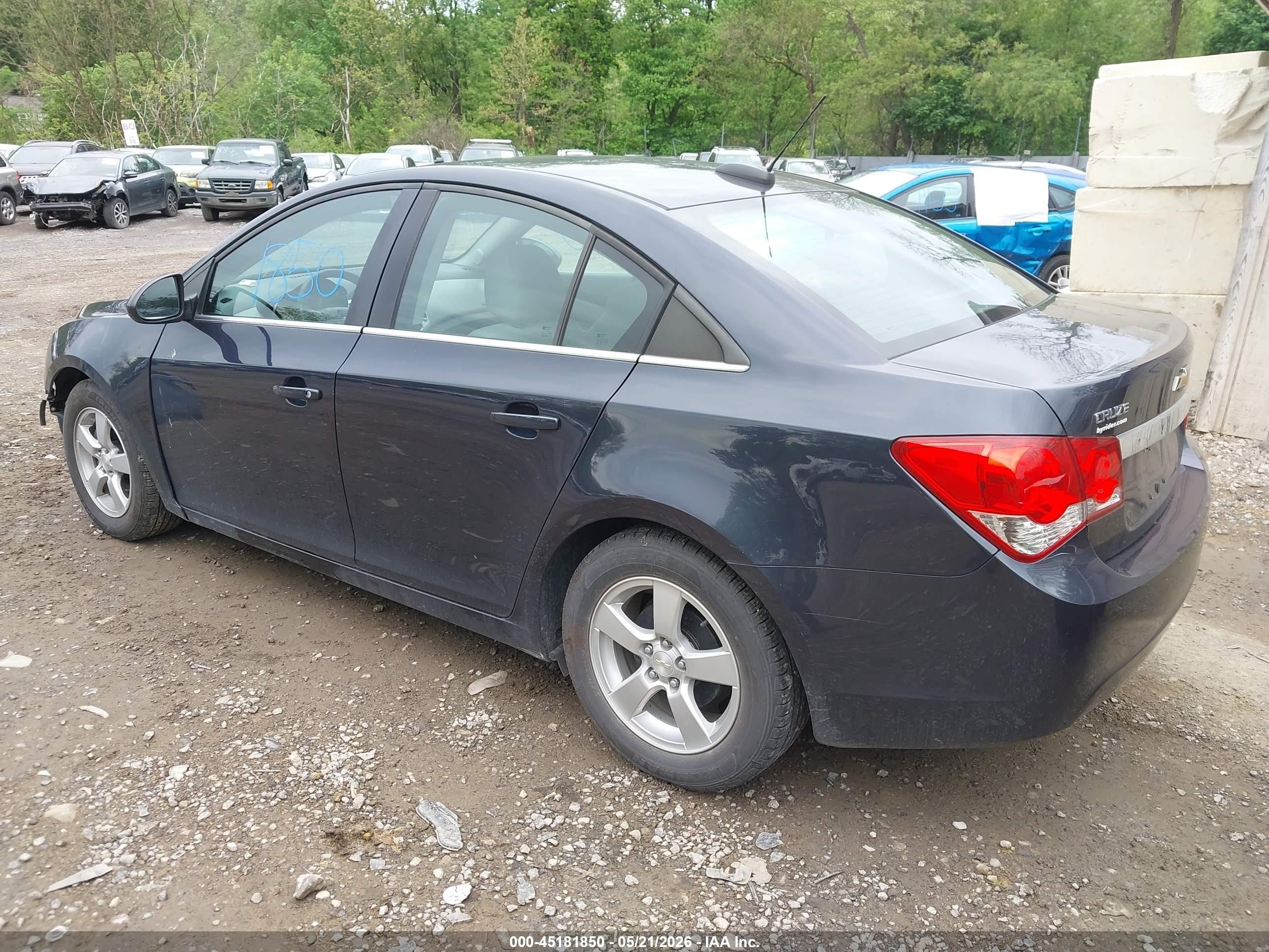2015 Chevrolet Cruze 1lt Auto Dark Blue vin: 1G1PC5SBXF7109883