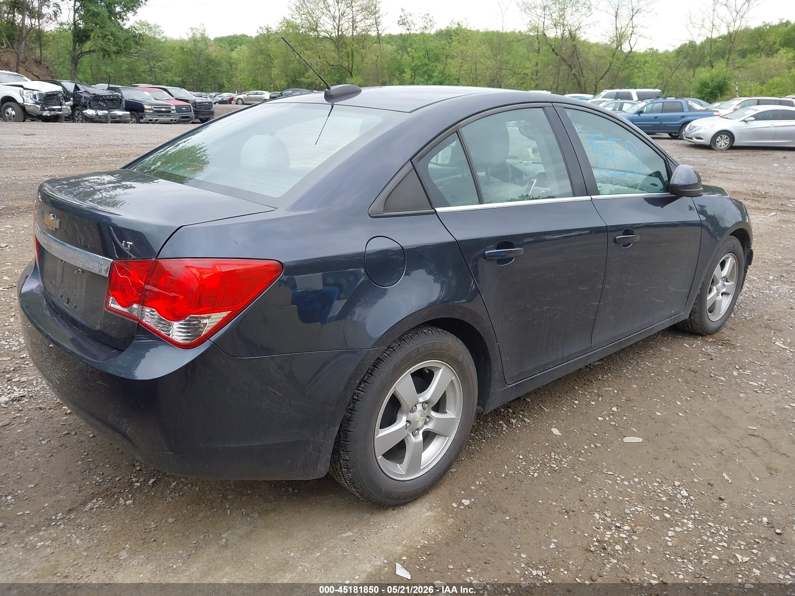 2015 Chevrolet Cruze 1lt Auto Dark Blue vin: 1G1PC5SBXF7109883