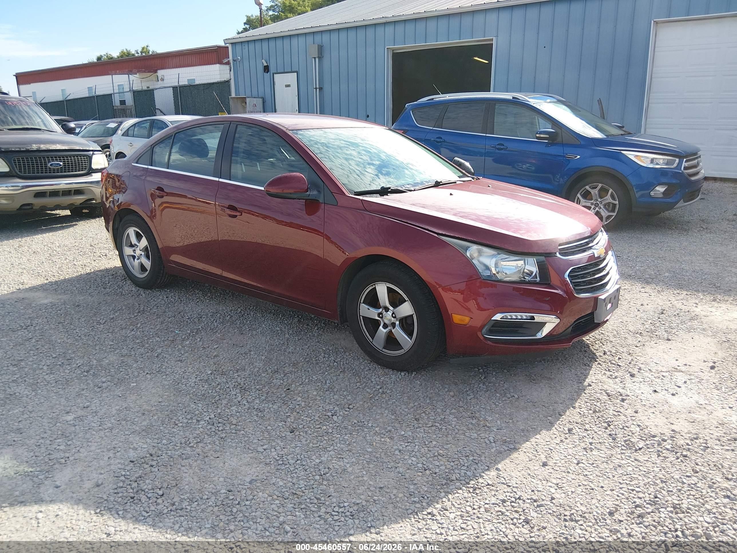 2015 Chevrolet Cruze 1lt Auto Burgundy vin: 1G1PC5SBXF7126148