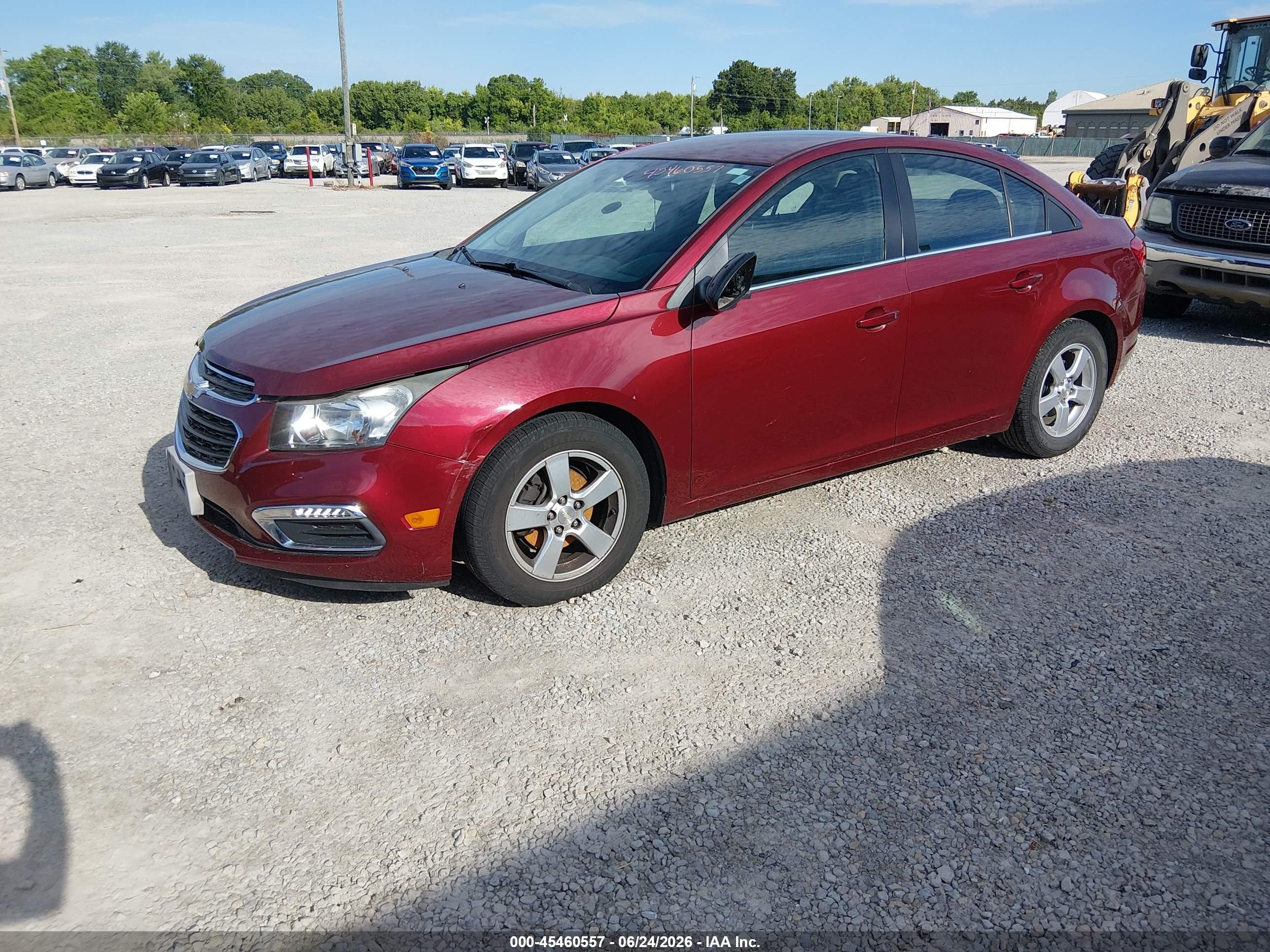 2015 Chevrolet Cruze 1lt Auto Бордовый vin: 1G1PC5SBXF7126148