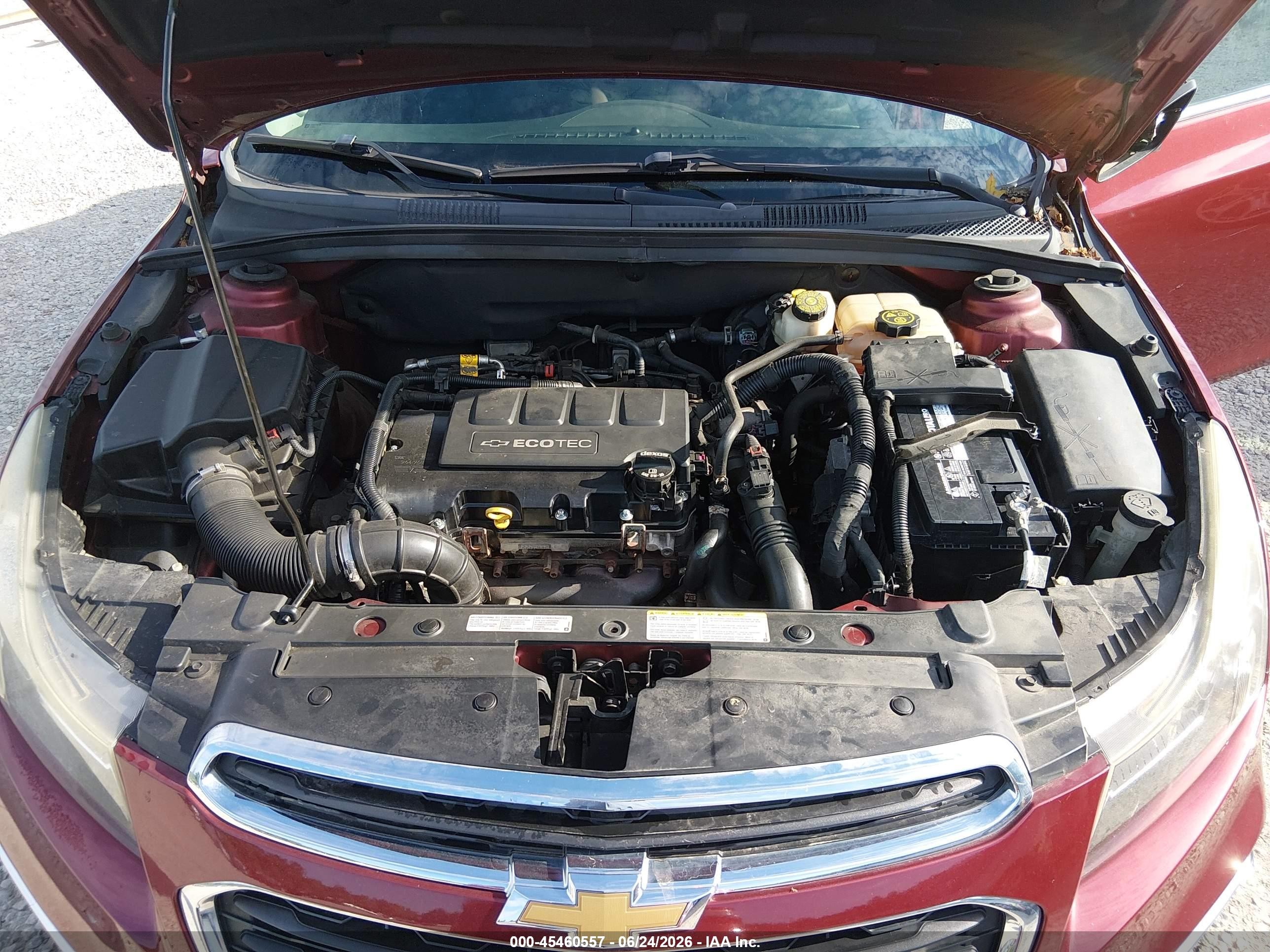 2015 Chevrolet Cruze 1lt Auto Бордовый vin: 1G1PC5SBXF7126148