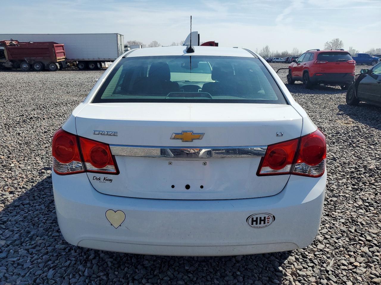 2015 Chevrolet Cruze Lt White vin: 1G1PC5SBXF7130782