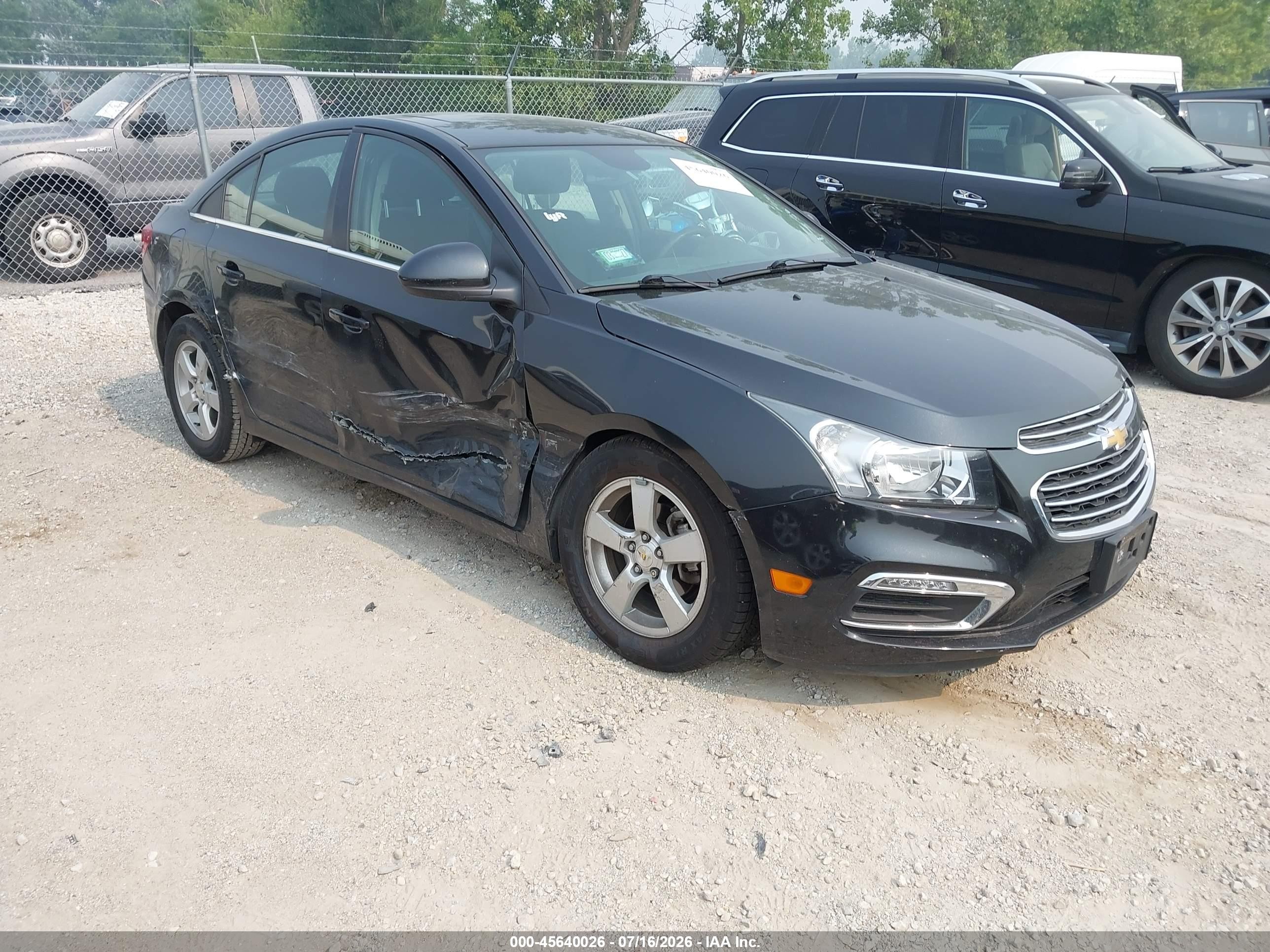 2015 Chevrolet Cruze 1lt Auto Gray vin: 1G1PC5SBXF7149946