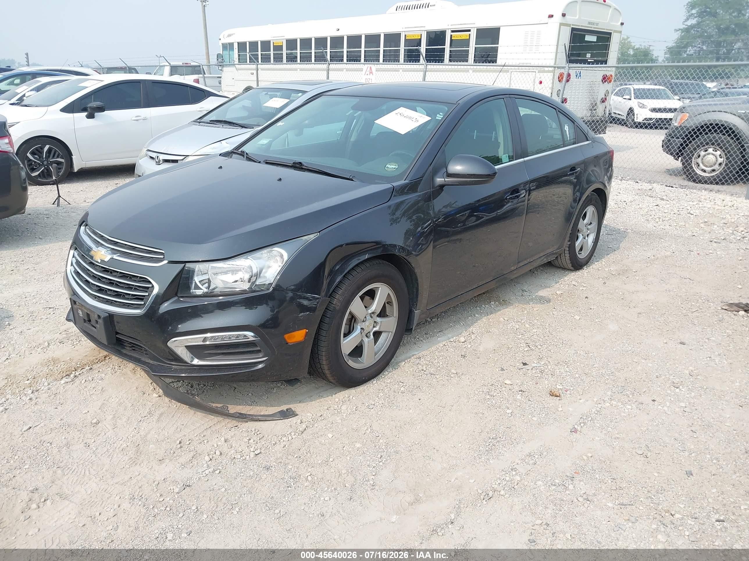 2015 Chevrolet Cruze 1lt Auto Gray vin: 1G1PC5SBXF7149946