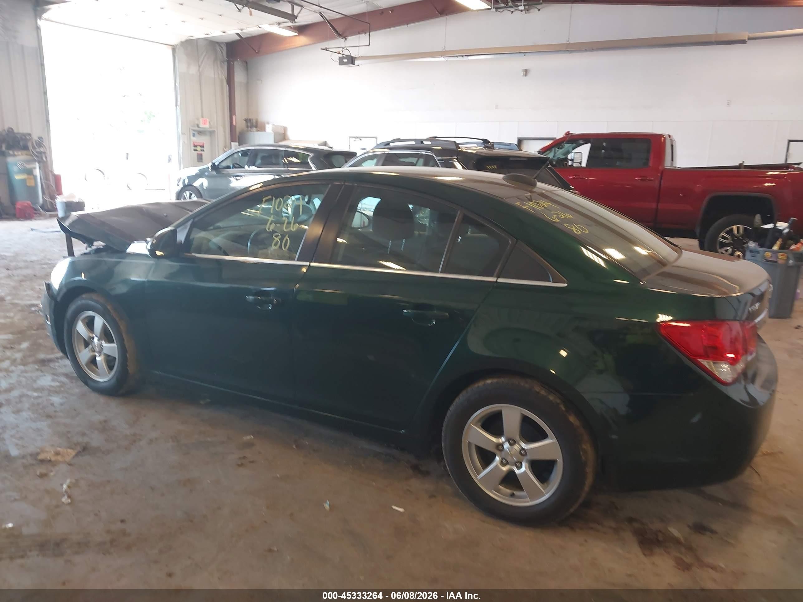 2015 Chevrolet Cruze 1lt Auto Green vin: 1G1PC5SBXF7164530