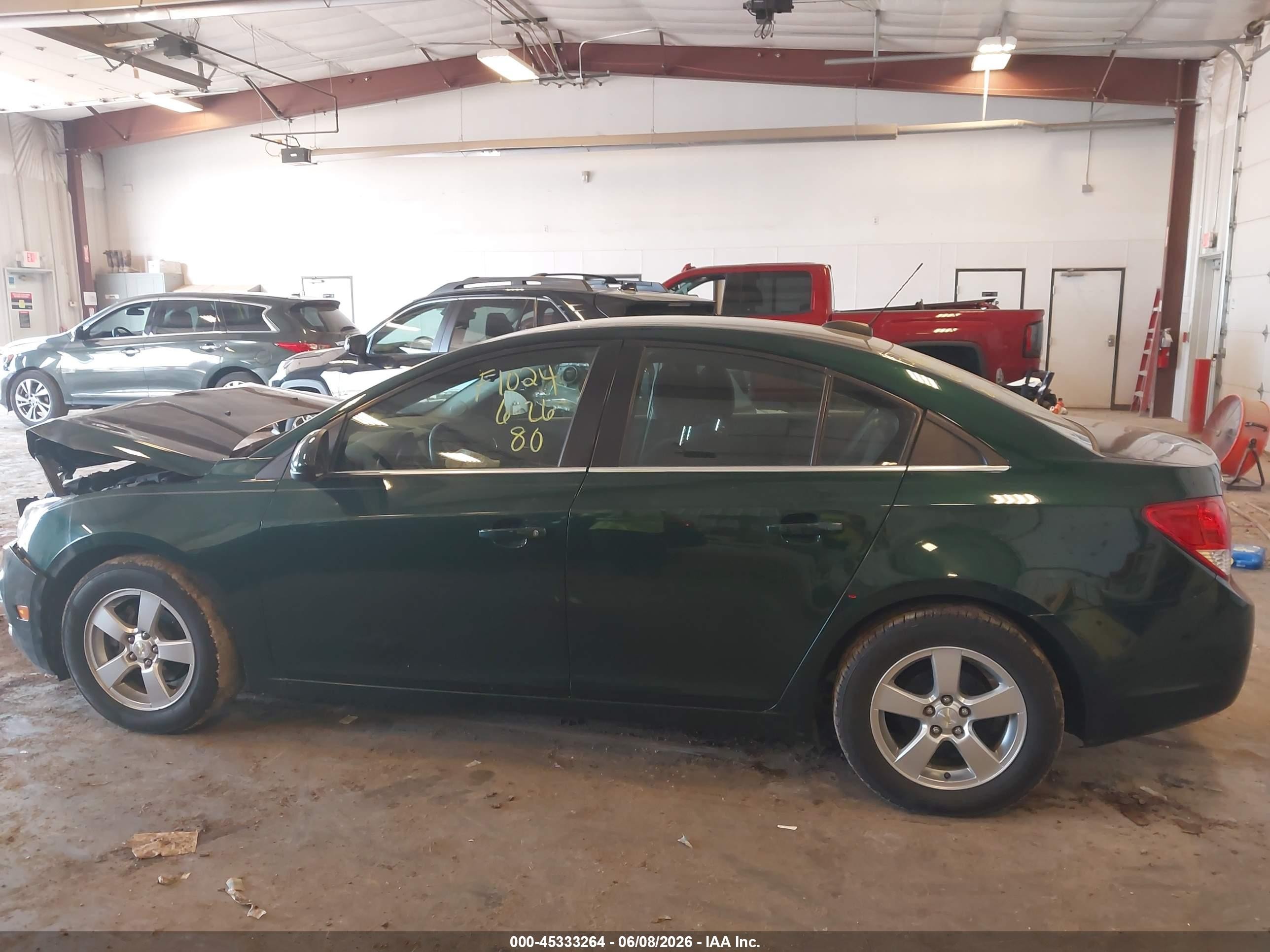 2015 Chevrolet Cruze 1lt Auto Green vin: 1G1PC5SBXF7164530
