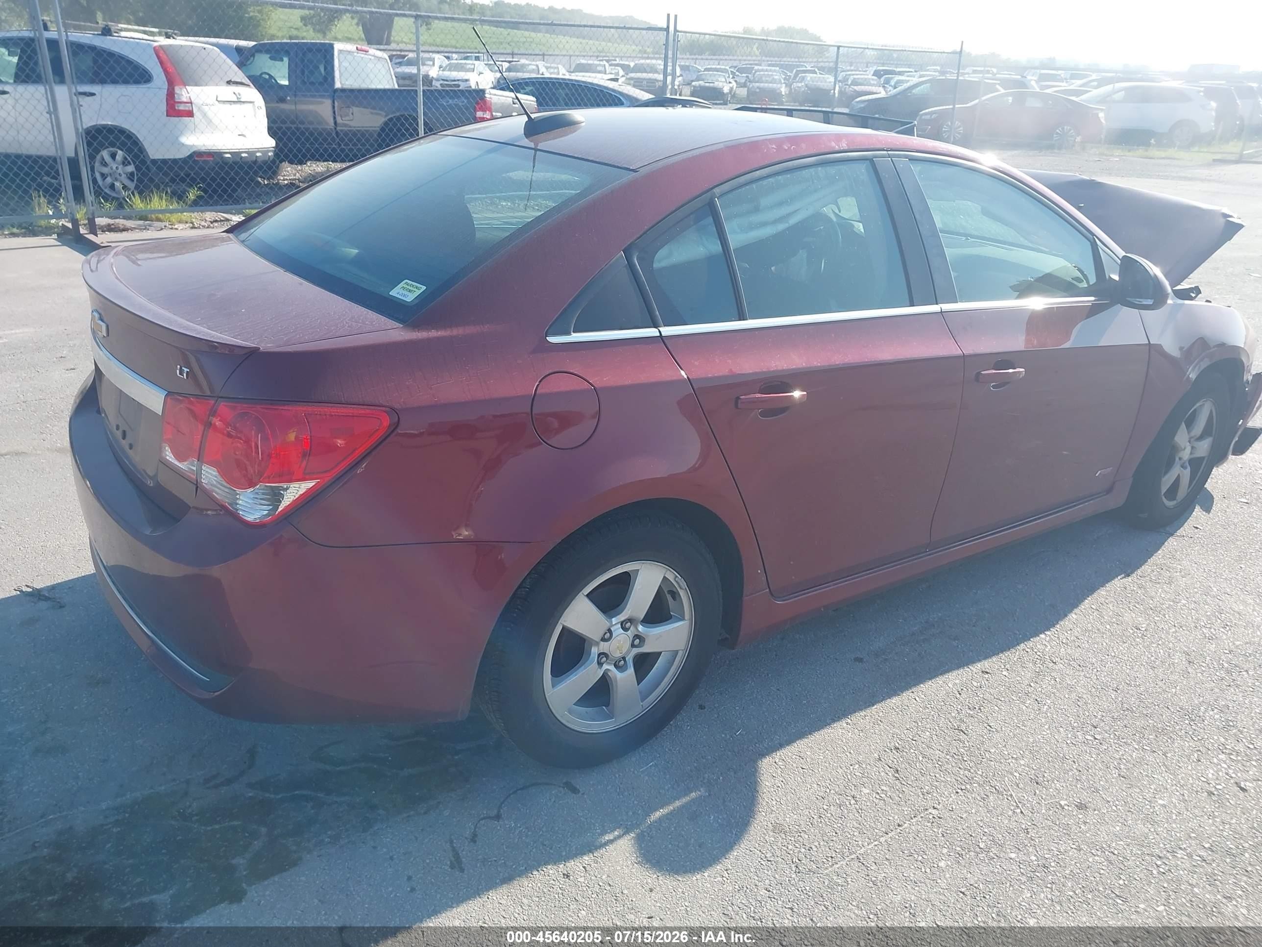 2015 Chevrolet Cruze 1lt Auto Red vin: 1G1PC5SBXF7166083