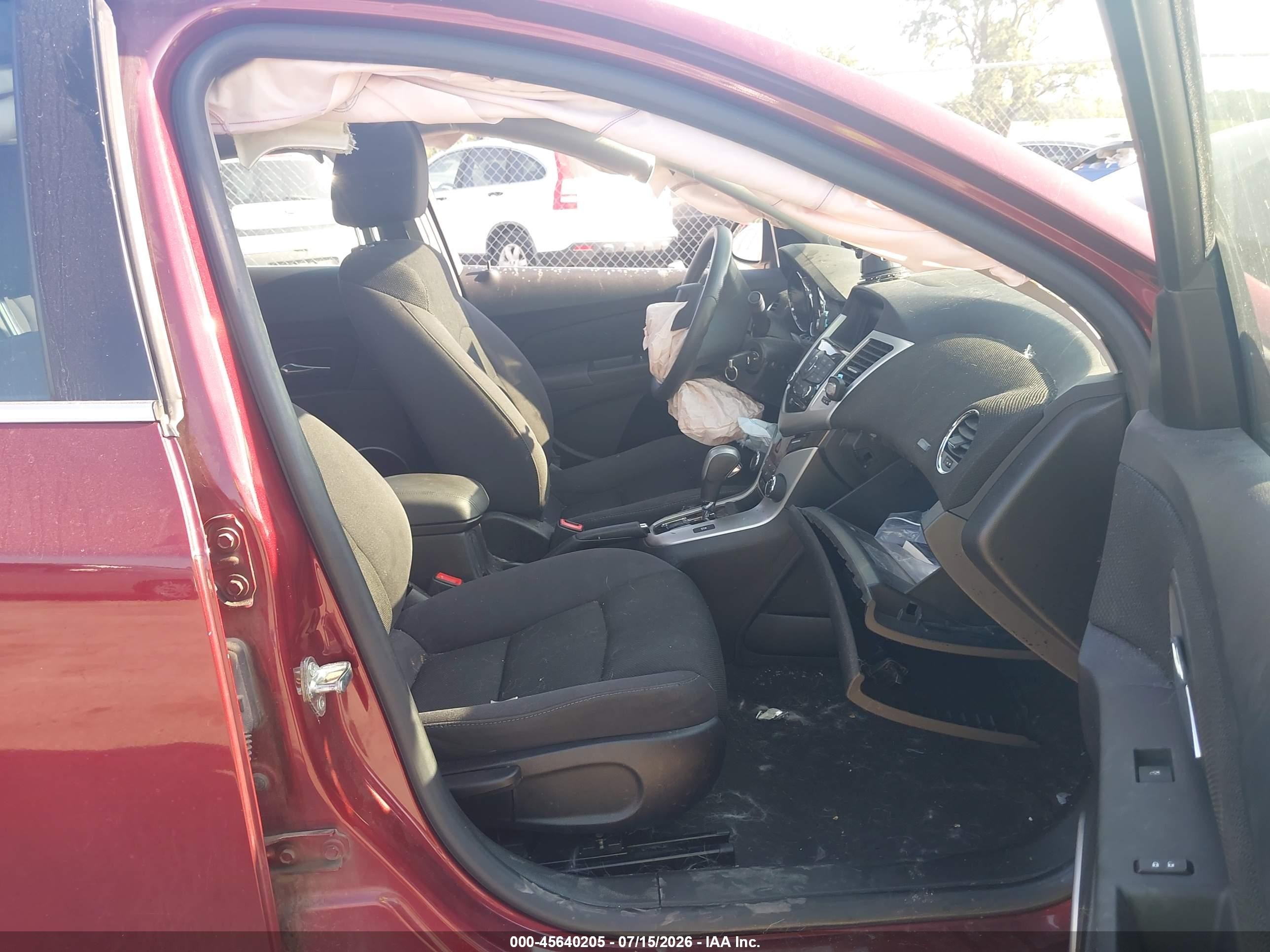 2015 Chevrolet Cruze 1lt Auto Red vin: 1G1PC5SBXF7166083