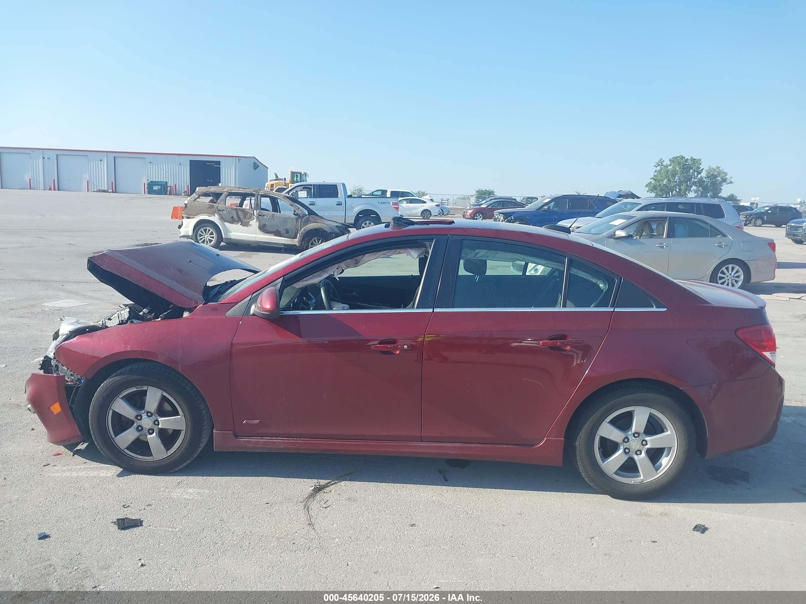 2015 Chevrolet Cruze 1lt Auto Red vin: 1G1PC5SBXF7166083