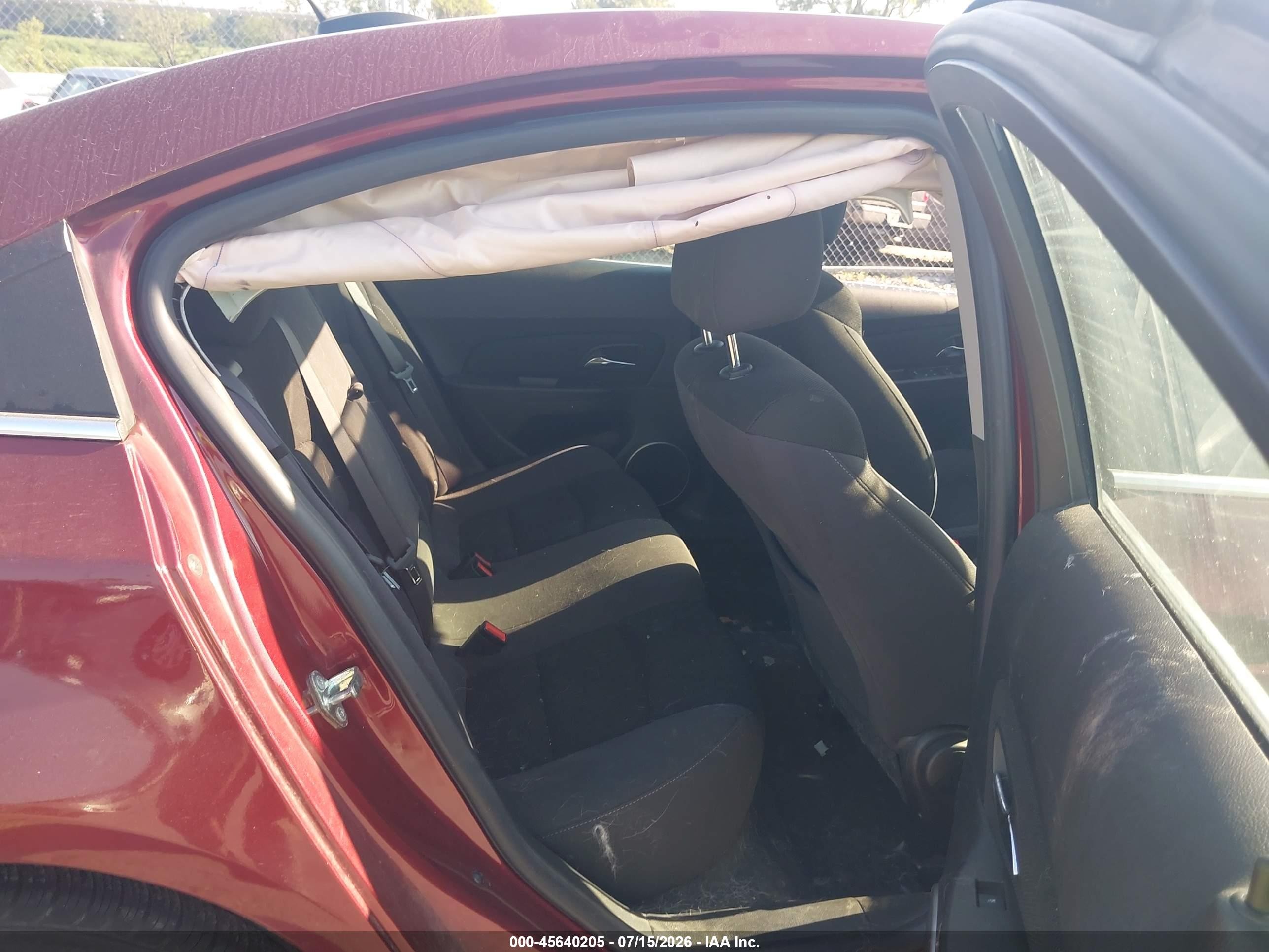 2015 Chevrolet Cruze 1lt Auto Red vin: 1G1PC5SBXF7166083