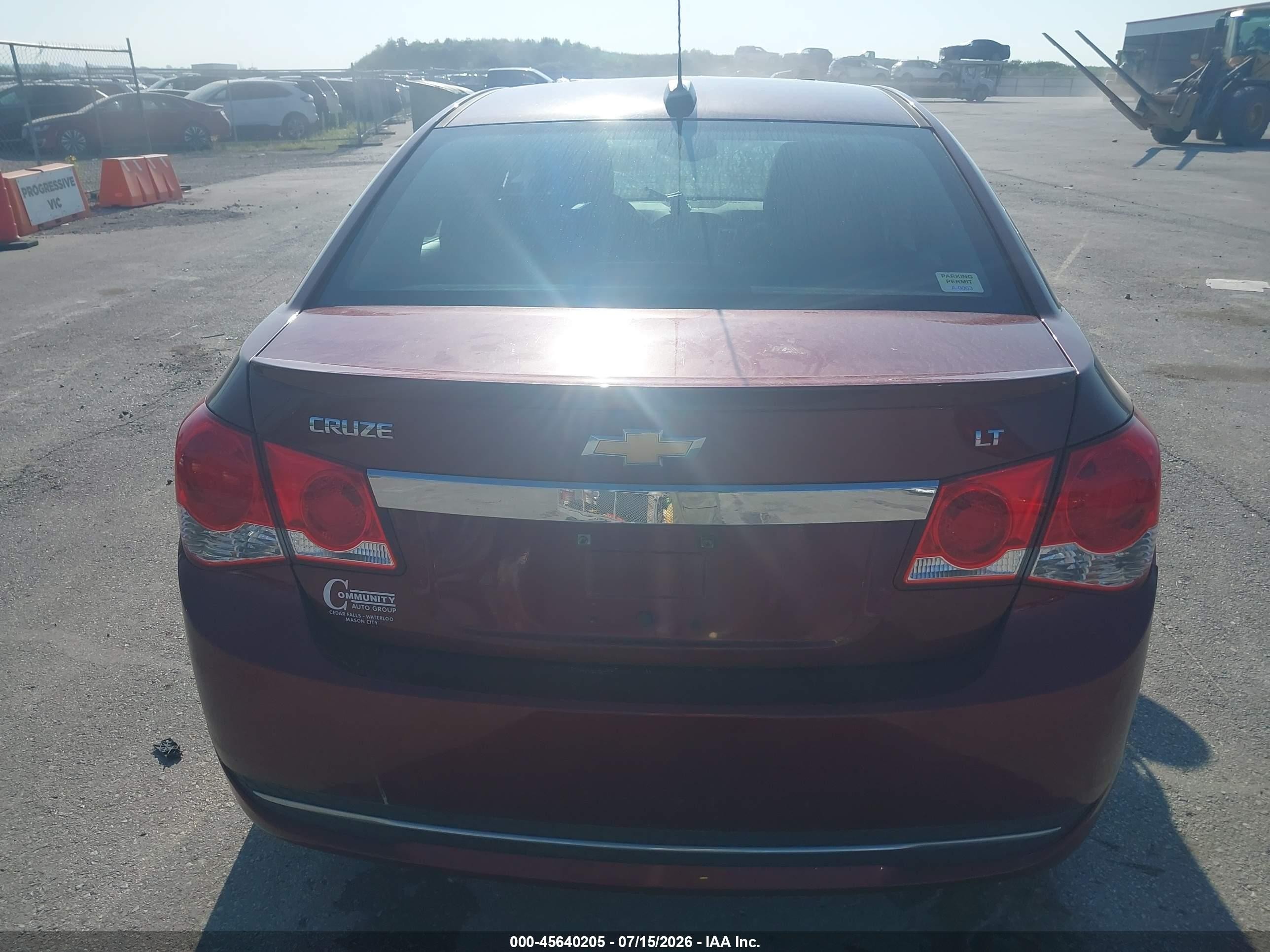 2015 Chevrolet Cruze 1lt Auto Red vin: 1G1PC5SBXF7166083
