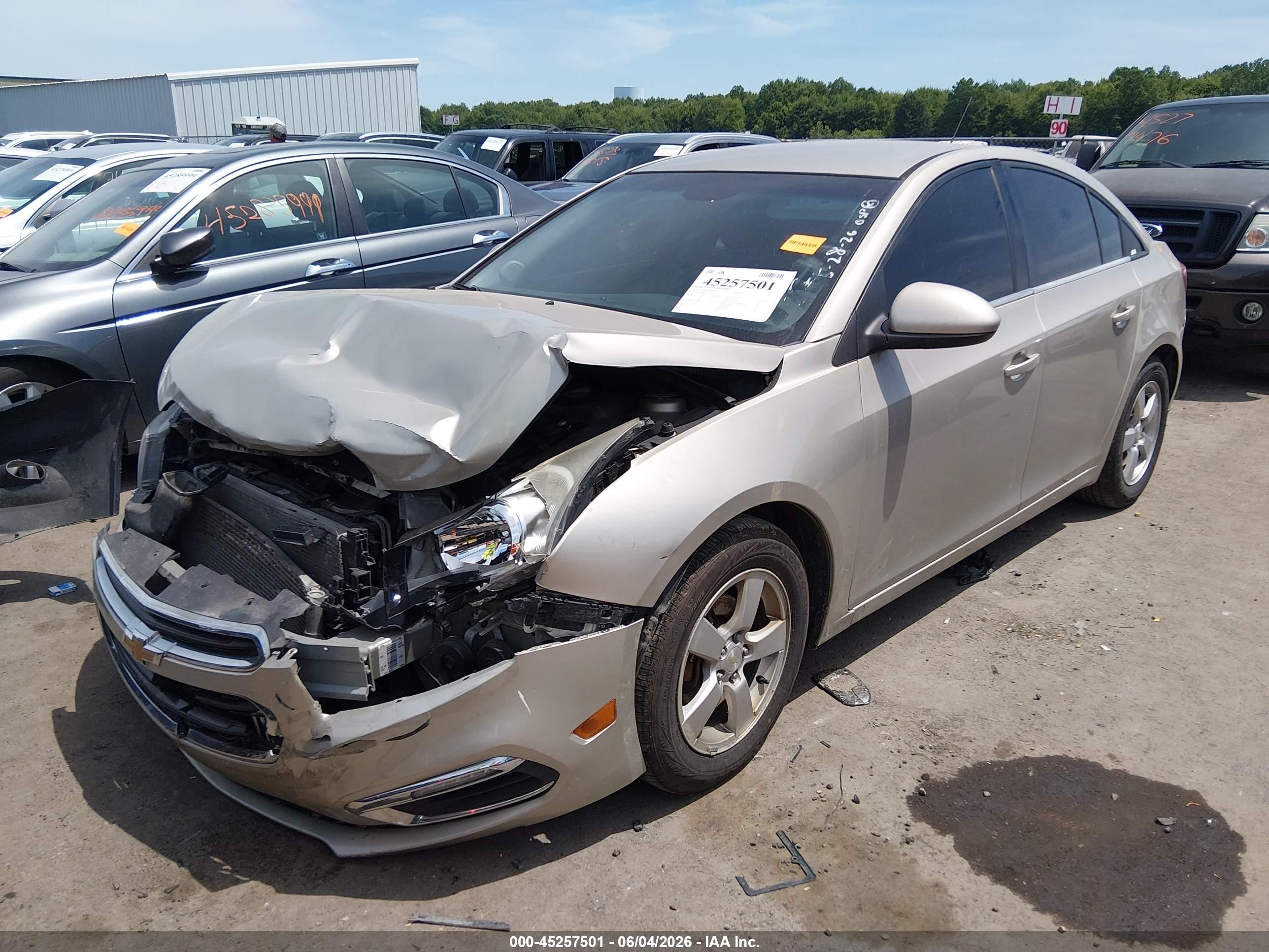 2015 Chevrolet Cruze 1lt Auto Tan vin: 1G1PC5SBXF7174992