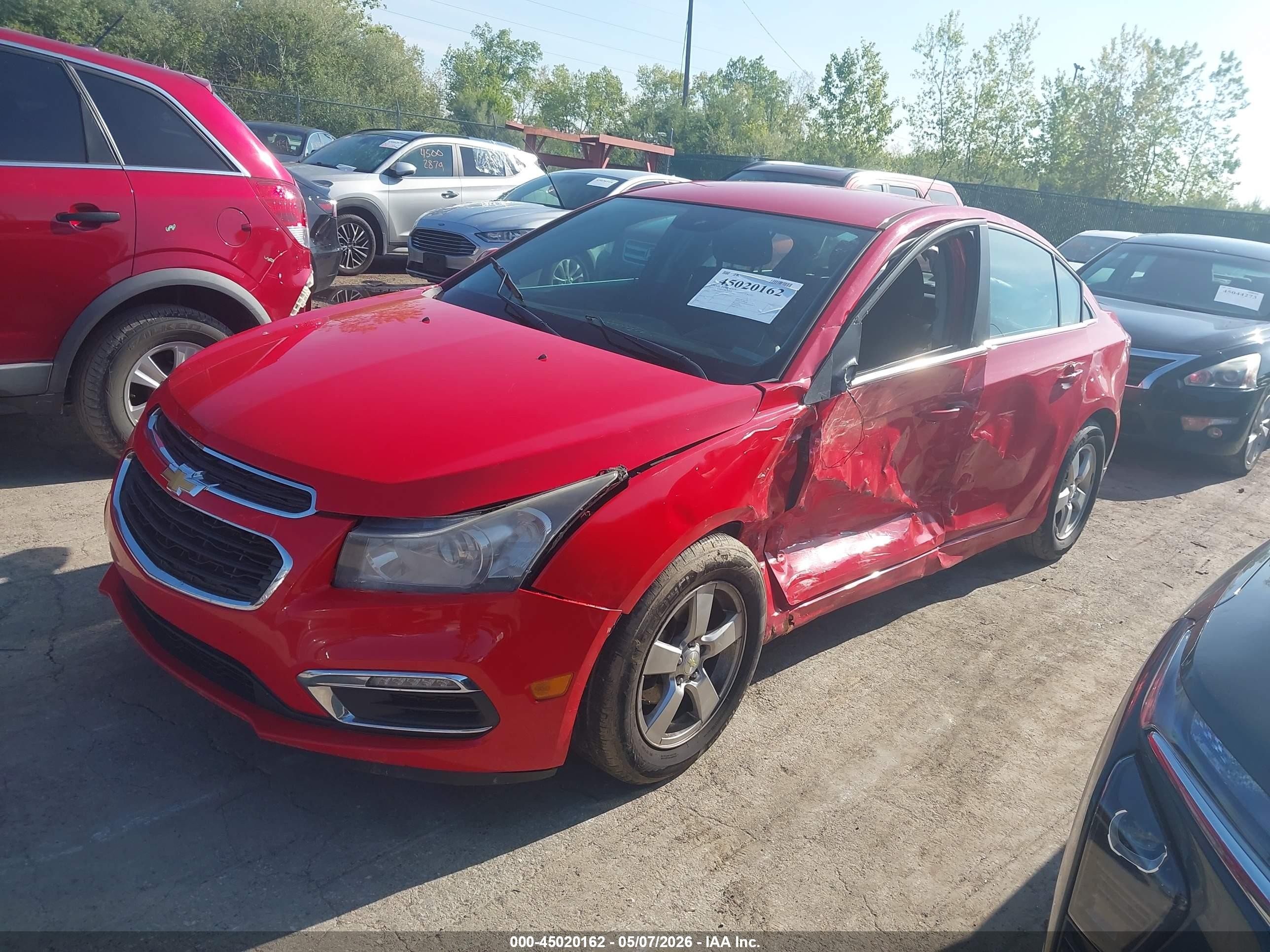 2015 Chevrolet Cruze 1lt Auto Red vin: 1G1PC5SBXF7197723