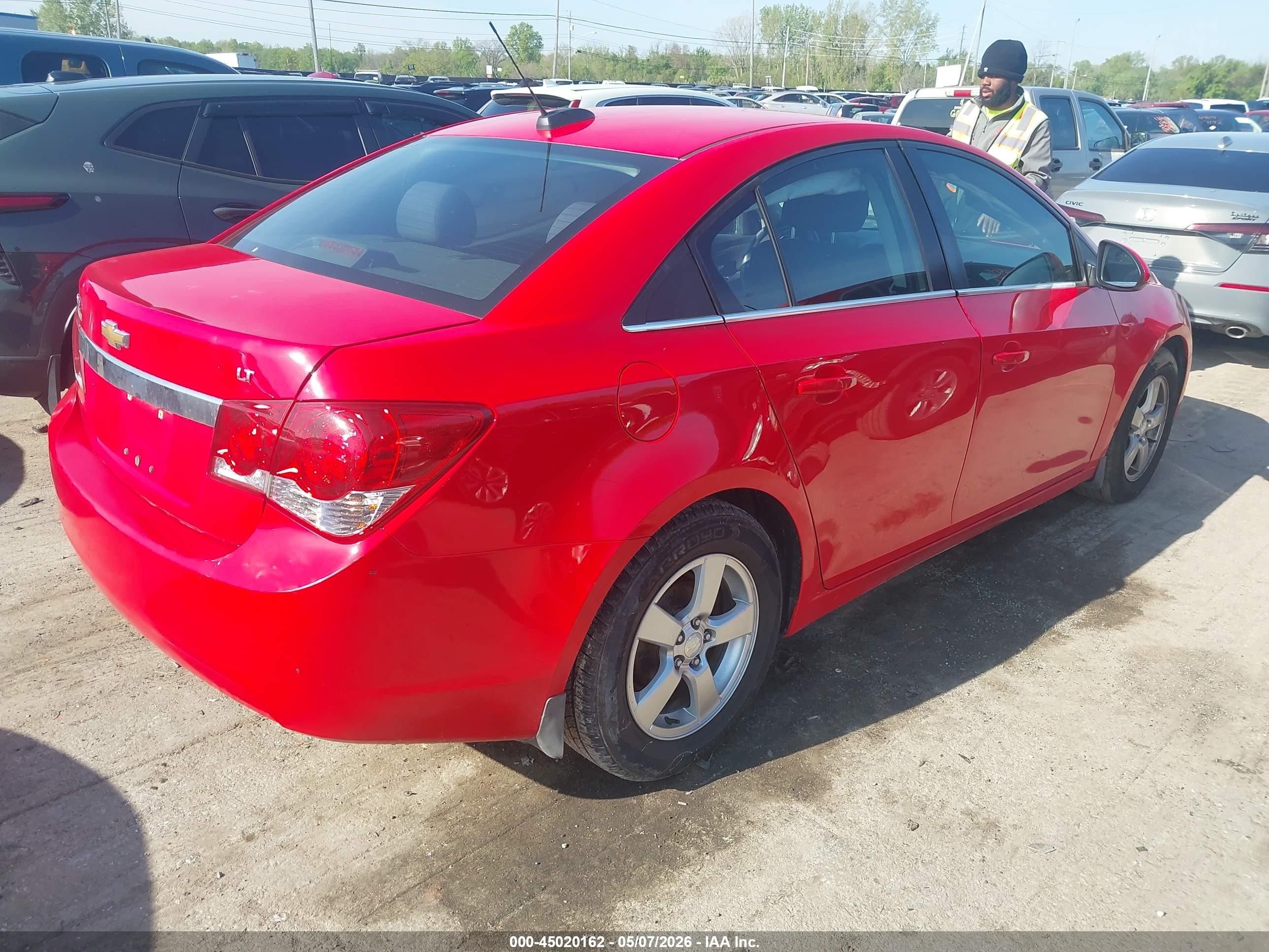 2015 Chevrolet Cruze 1lt Auto Red vin: 1G1PC5SBXF7197723