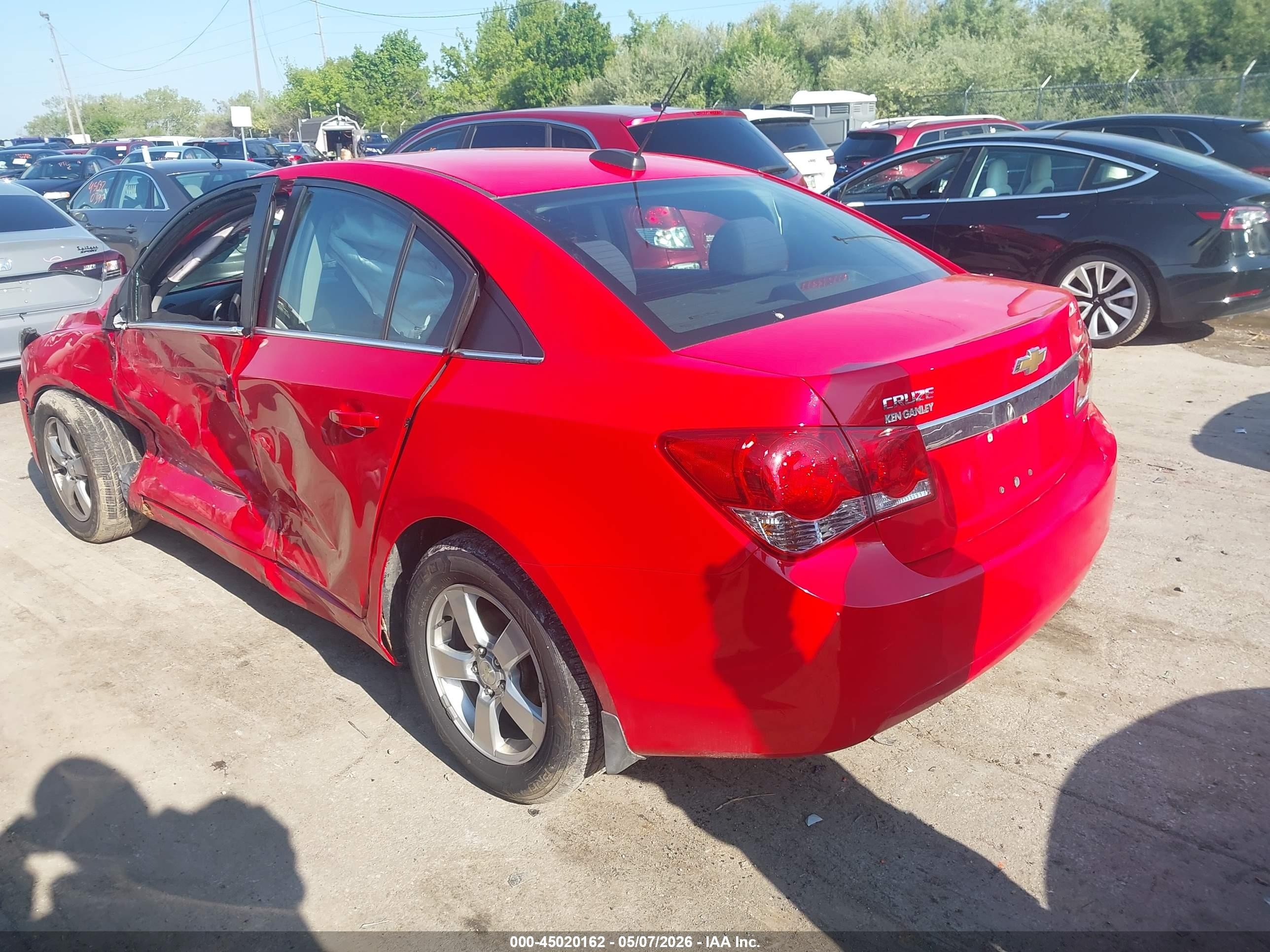 2015 Chevrolet Cruze 1lt Auto Red vin: 1G1PC5SBXF7197723