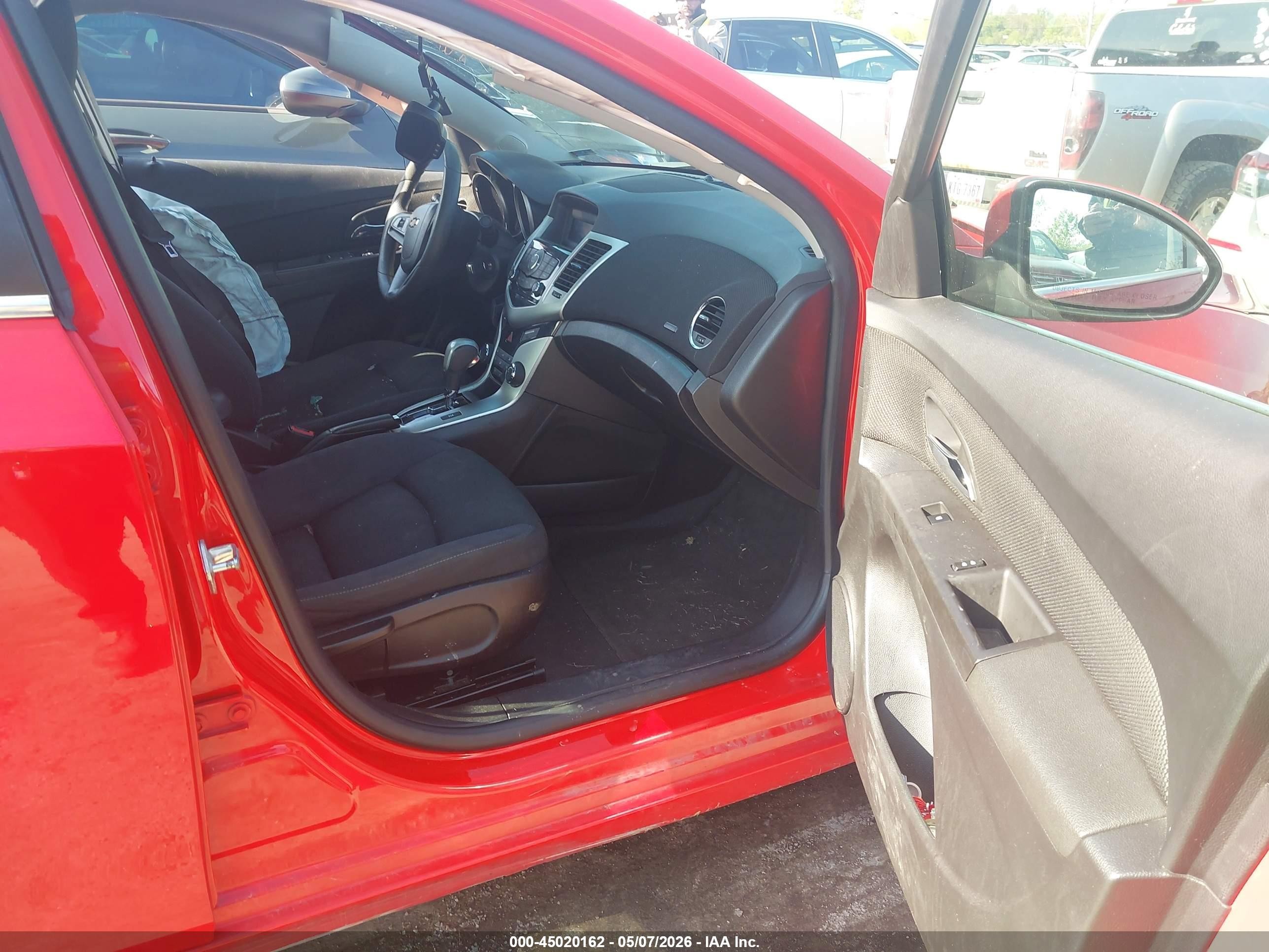 2015 Chevrolet Cruze 1lt Auto Red vin: 1G1PC5SBXF7197723