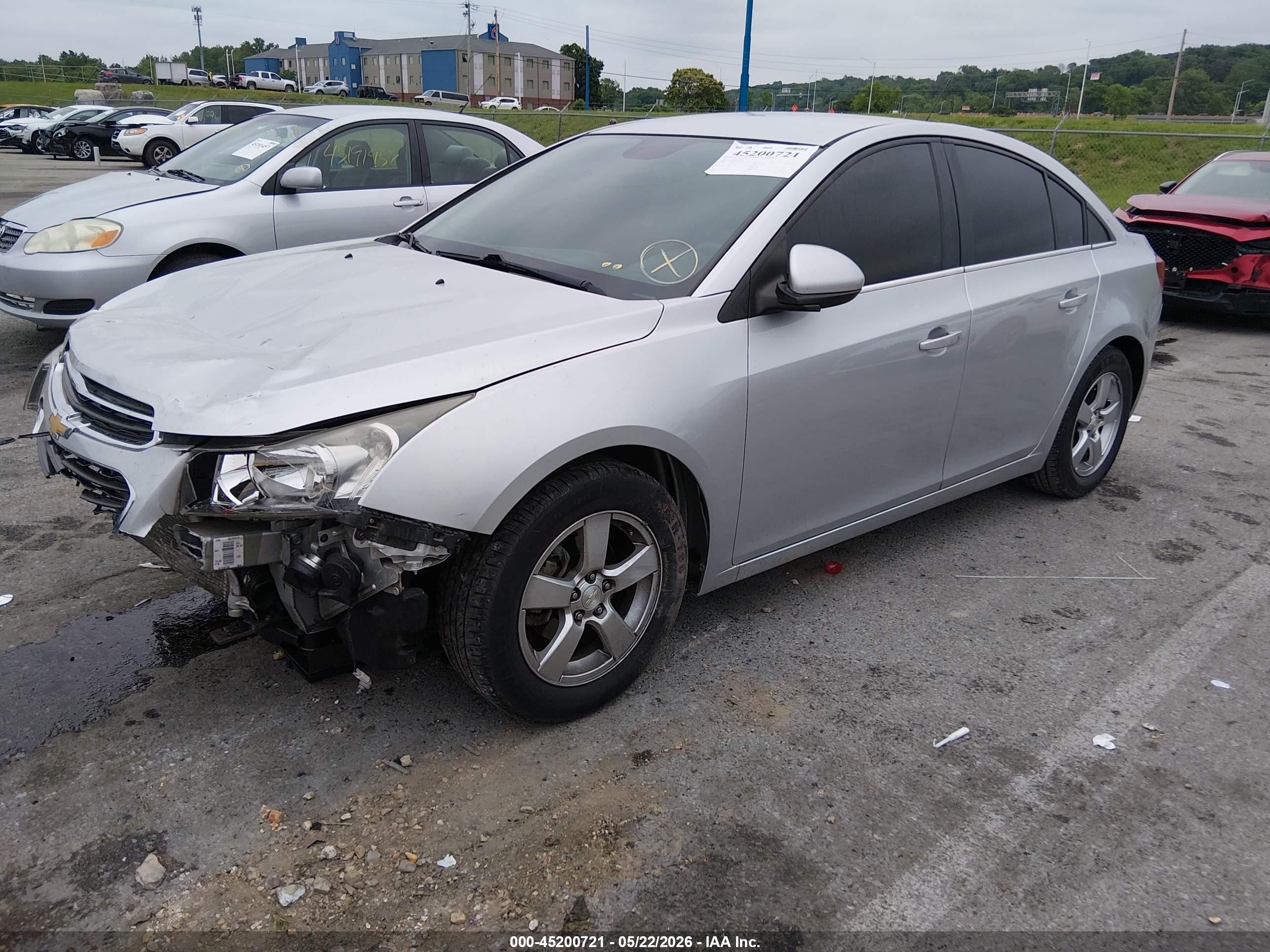 2015 Chevrolet Cruze 1lt Auto Silver vin: 1G1PC5SBXF7240506