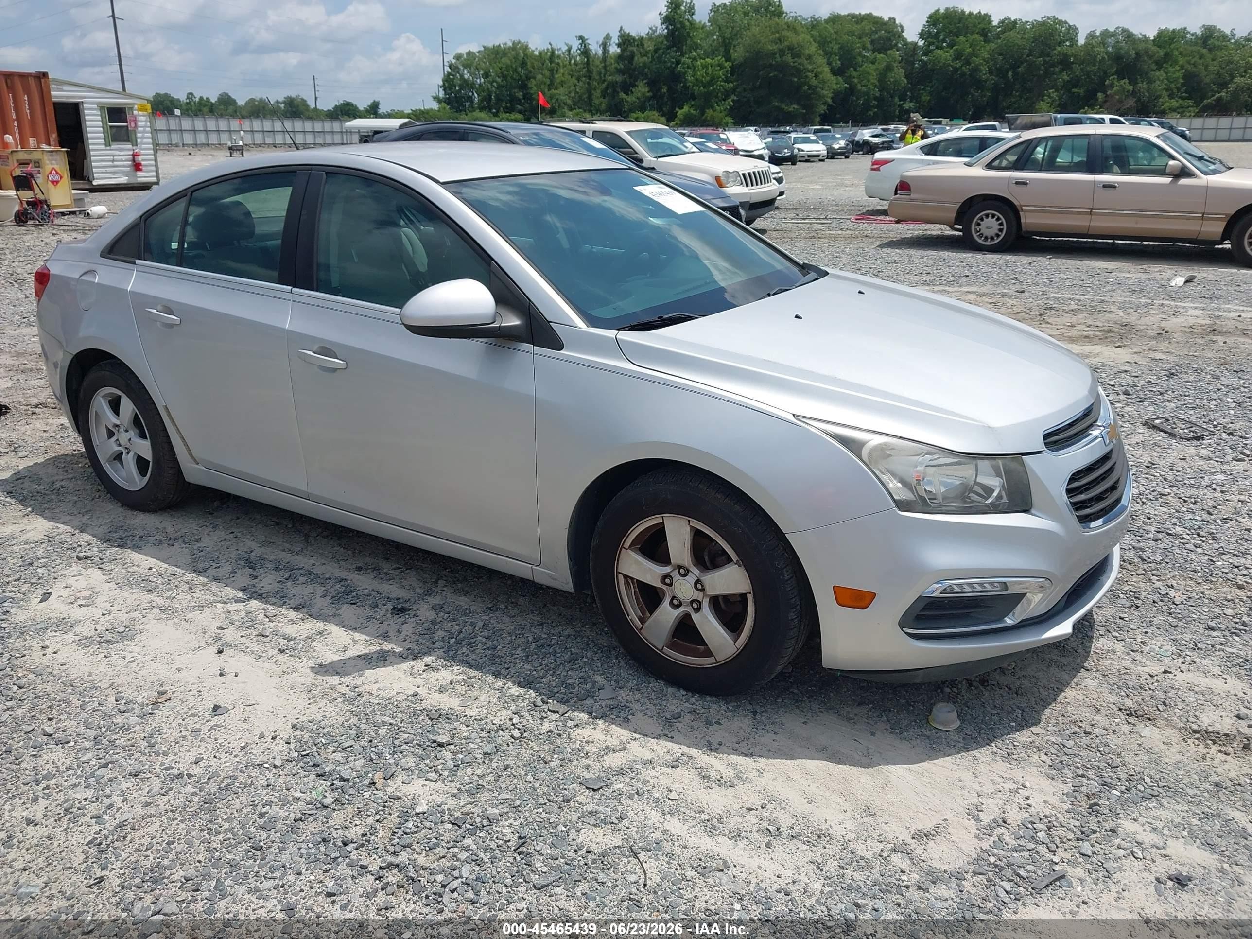 2015 Chevrolet Cruze 1lt Auto Silver vin: 1G1PC5SBXF7246533