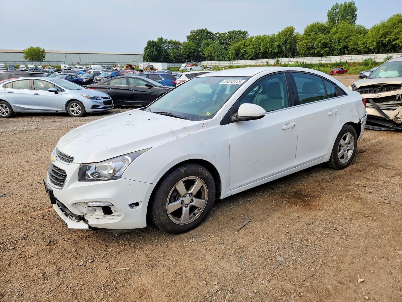 2015 Chevrolet Cruze Lt White vin: 1G1PC5SBXF7270170