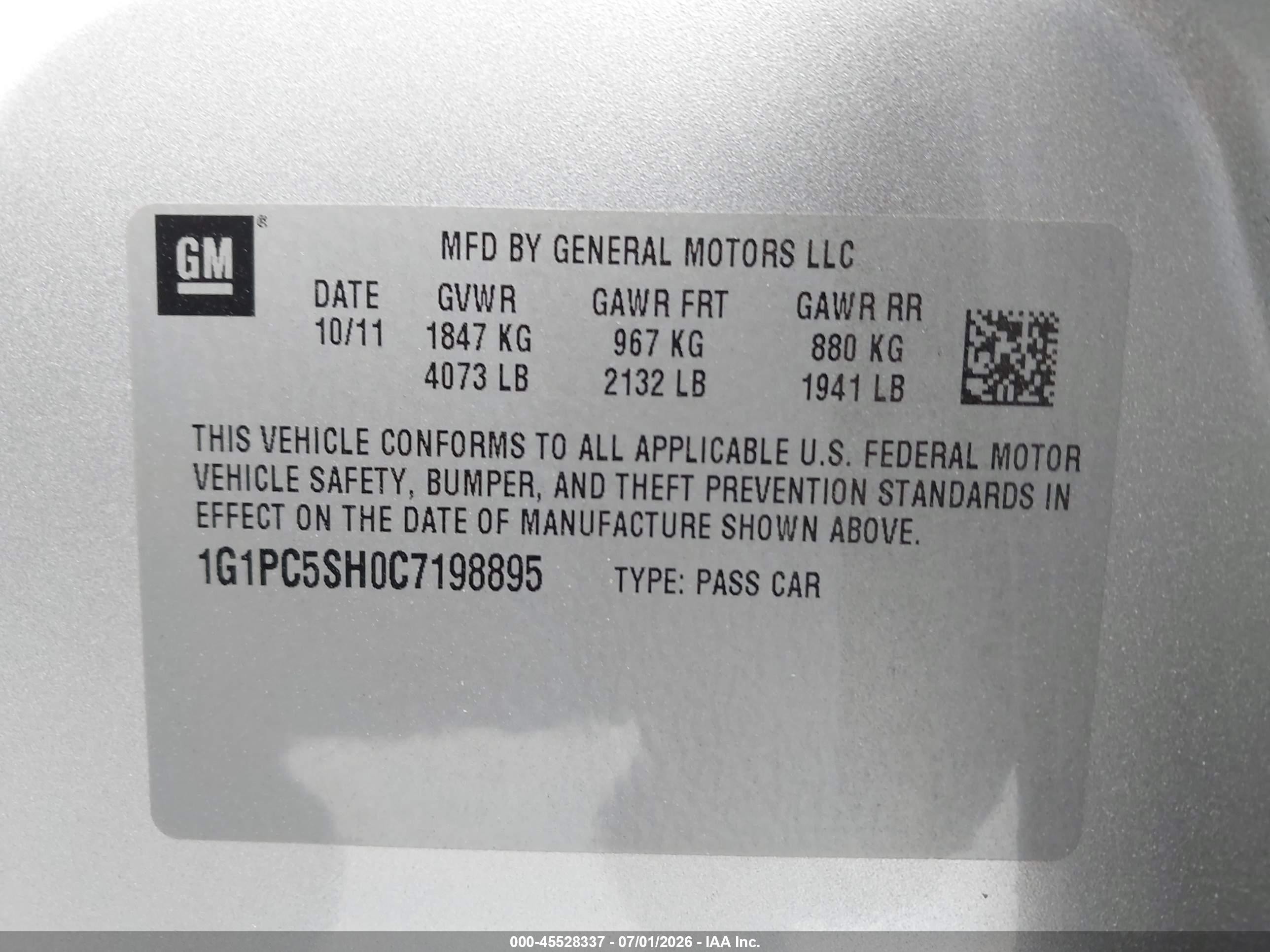 2012 Chevrolet Cruze Ls Серебряный vin: 1G1PC5SH0C7198895