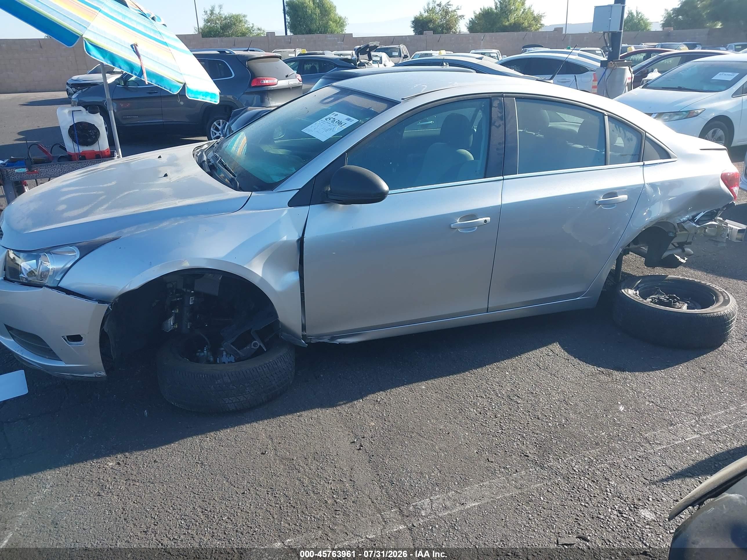 2011 Chevrolet Cruze Ls Silver vin: 1G1PC5SH1B7106210