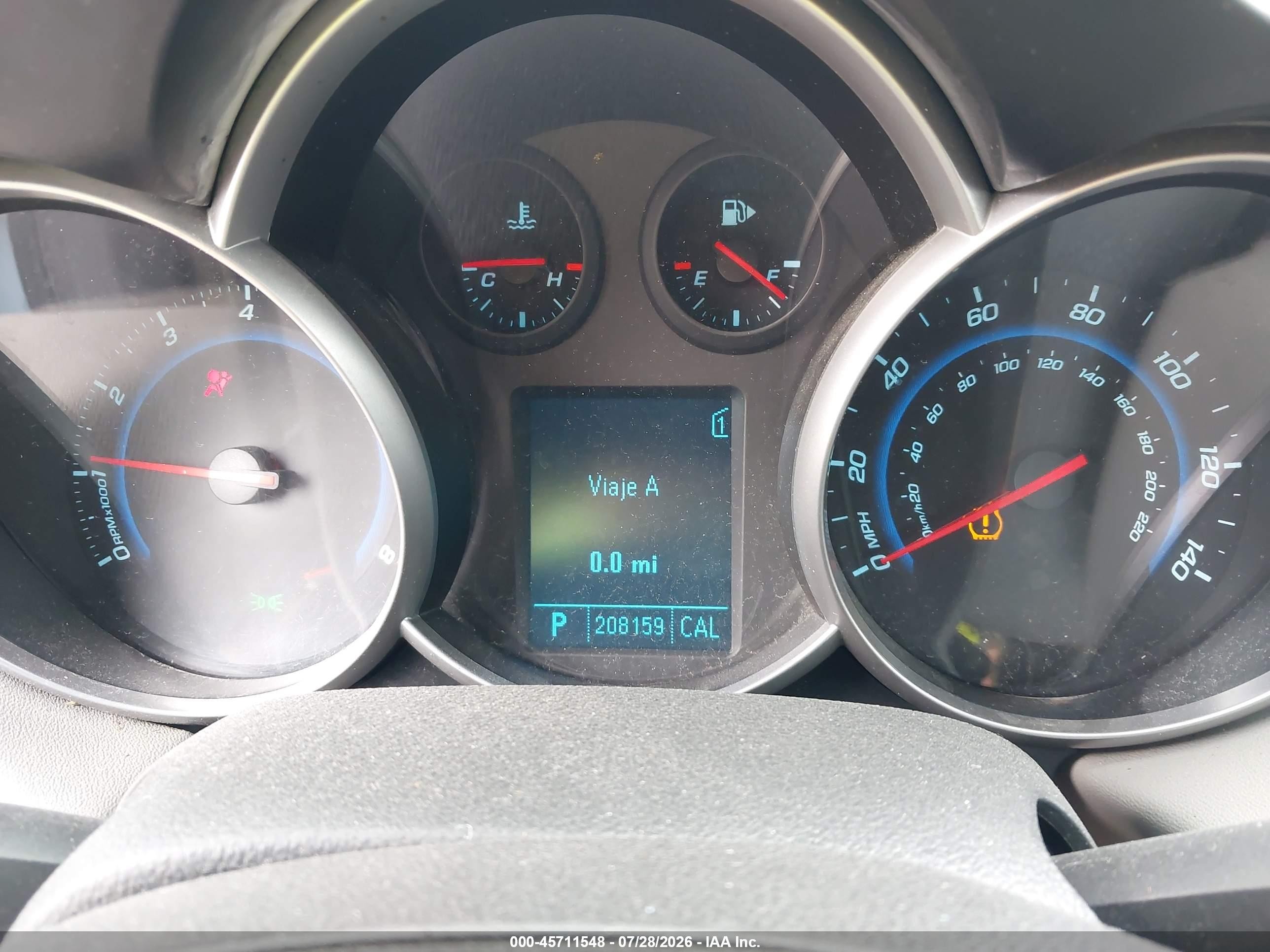 2011 Chevrolet Cruze Ls Blue vin: 1G1PC5SH1B7159070