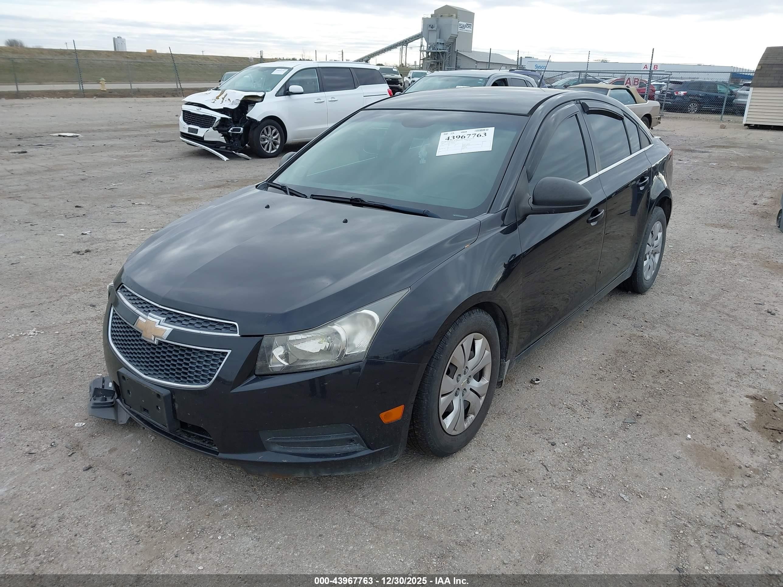 2012 Chevrolet Cruze Ls Black vin: 1G1PC5SH1C7206485