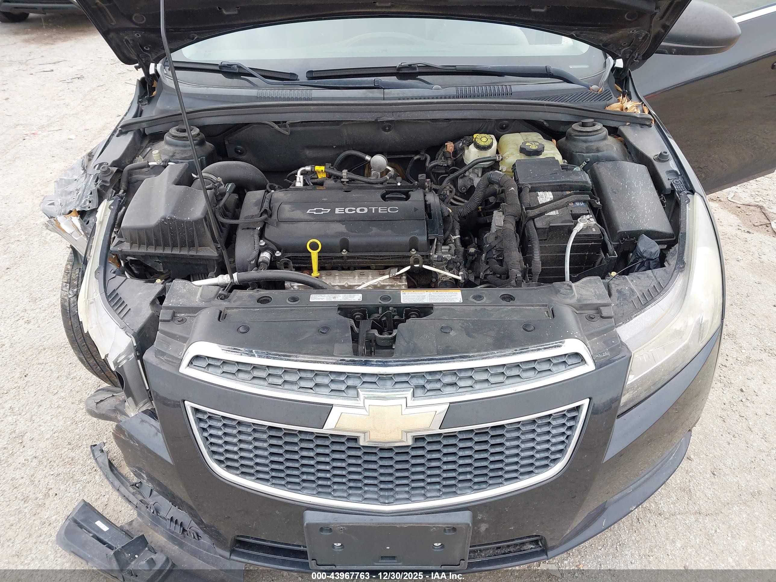 2012 Chevrolet Cruze Ls Black vin: 1G1PC5SH1C7206485